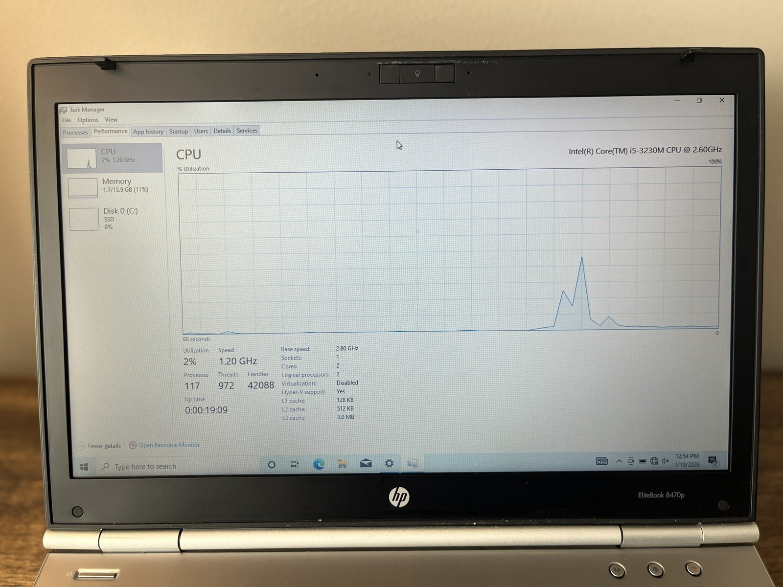 HP EliteBook 8470p | 16GB RAM | i5-3230M @ 2.6 GHz | 256GB SSD | W10 Home | Used