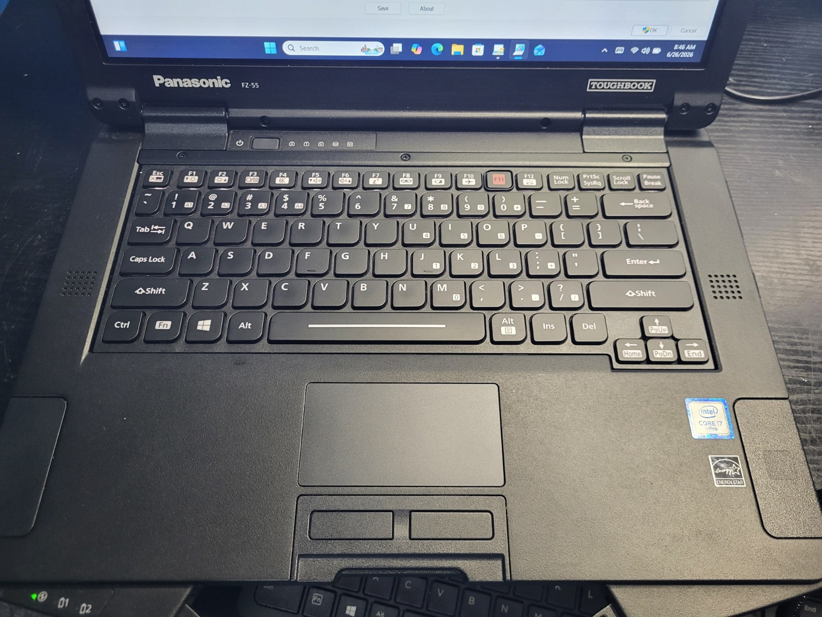 Panasonic FZ 55 Toughbook i7-8665U 1.9GHz 8GB 256MB SSD 11Pro