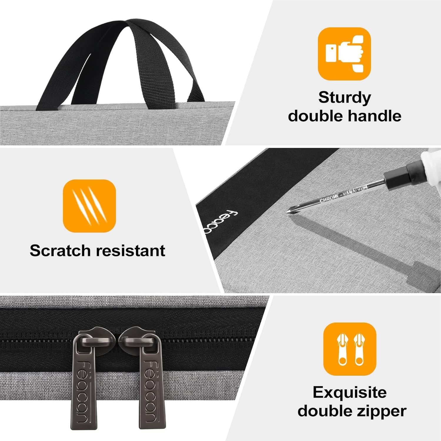 16 inch TSA Laptop Sleeve Computer Bag Briefcase for Lenovo, HP, Dell, Asus, Ace