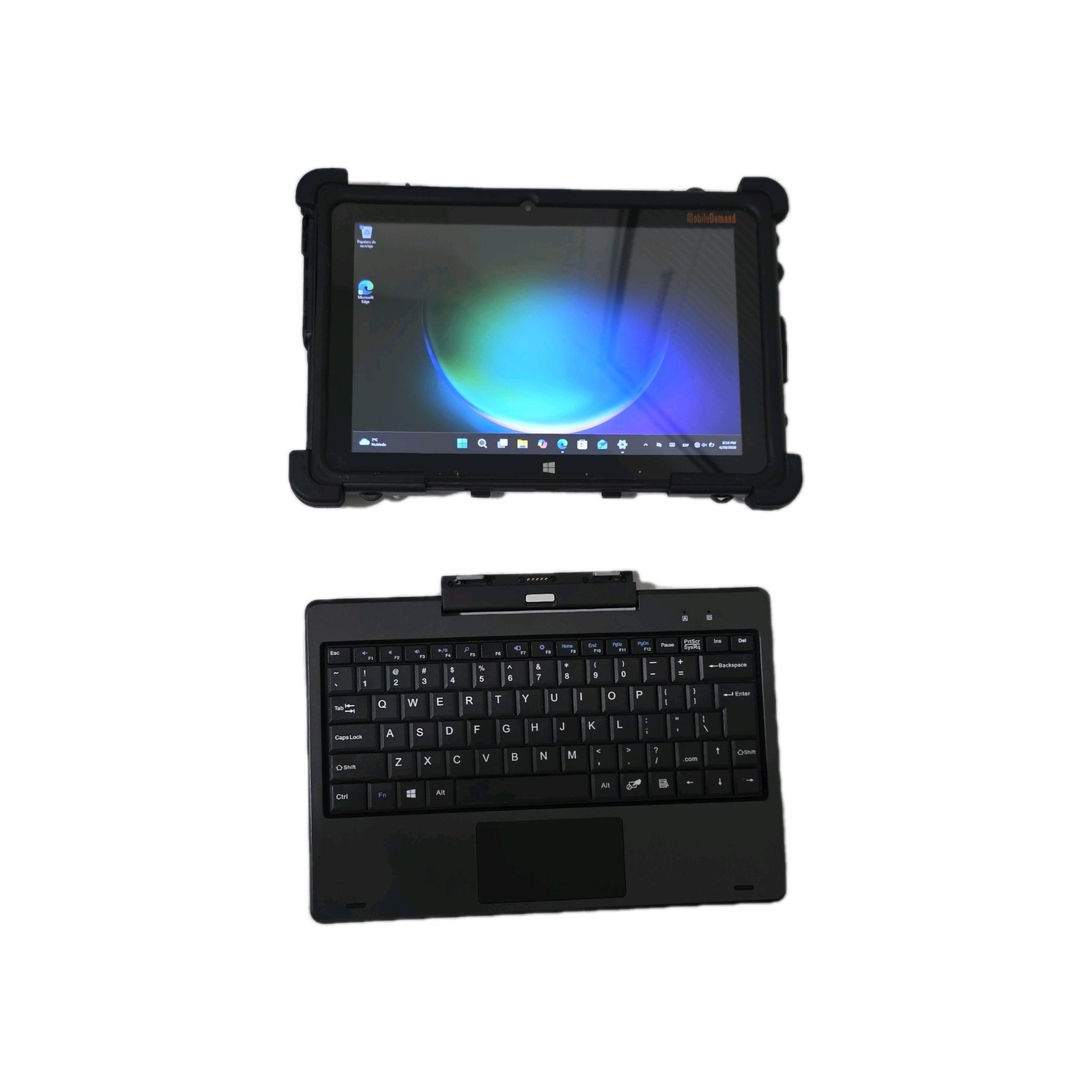 MobileDemand Flex 10B Rugged Detachable Laptop Intel Celeron 4GB 116GB Windows