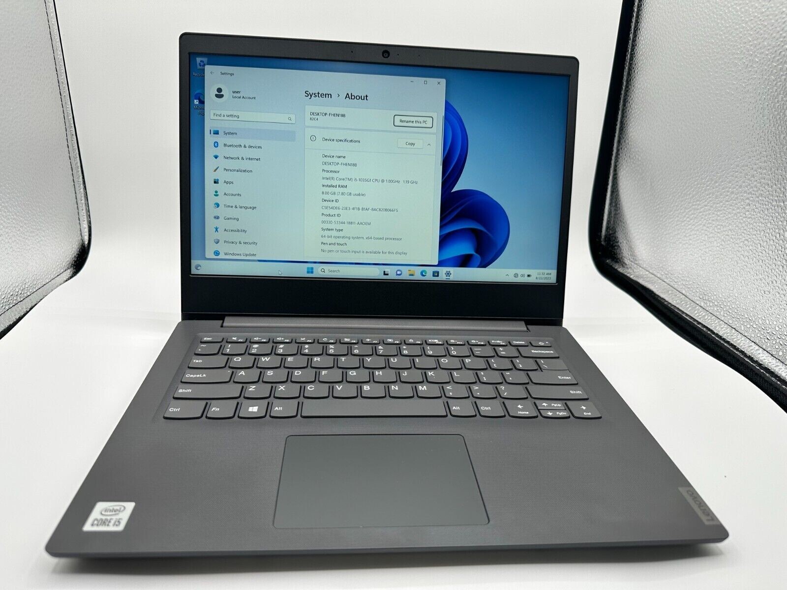 Lenovo IdeaPad V14-IIL Laptop – Touch Intel i3 8GB Windows 10 256GB SSD Open Box