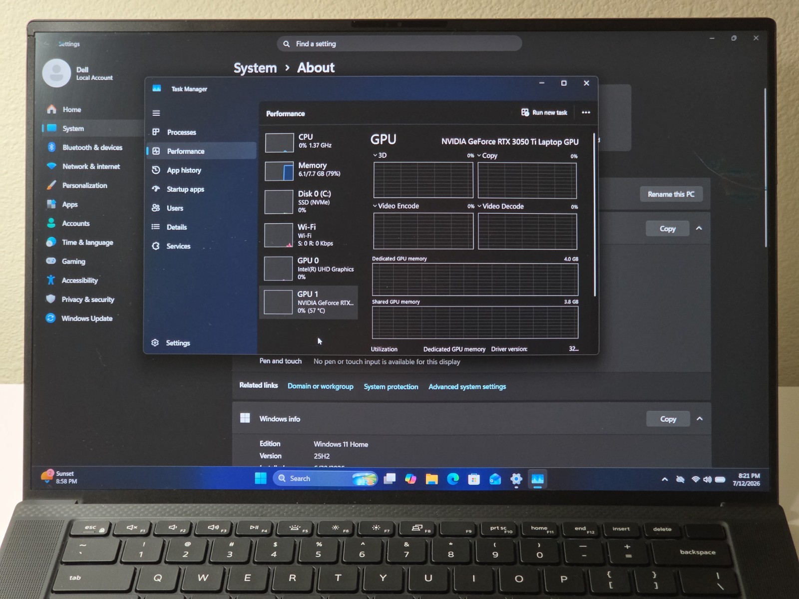 Dell XPS 15 9520 Gaming Laptop i7-12700H RTX 3050 Ti 8GB/512GB READ DESCRIPTION