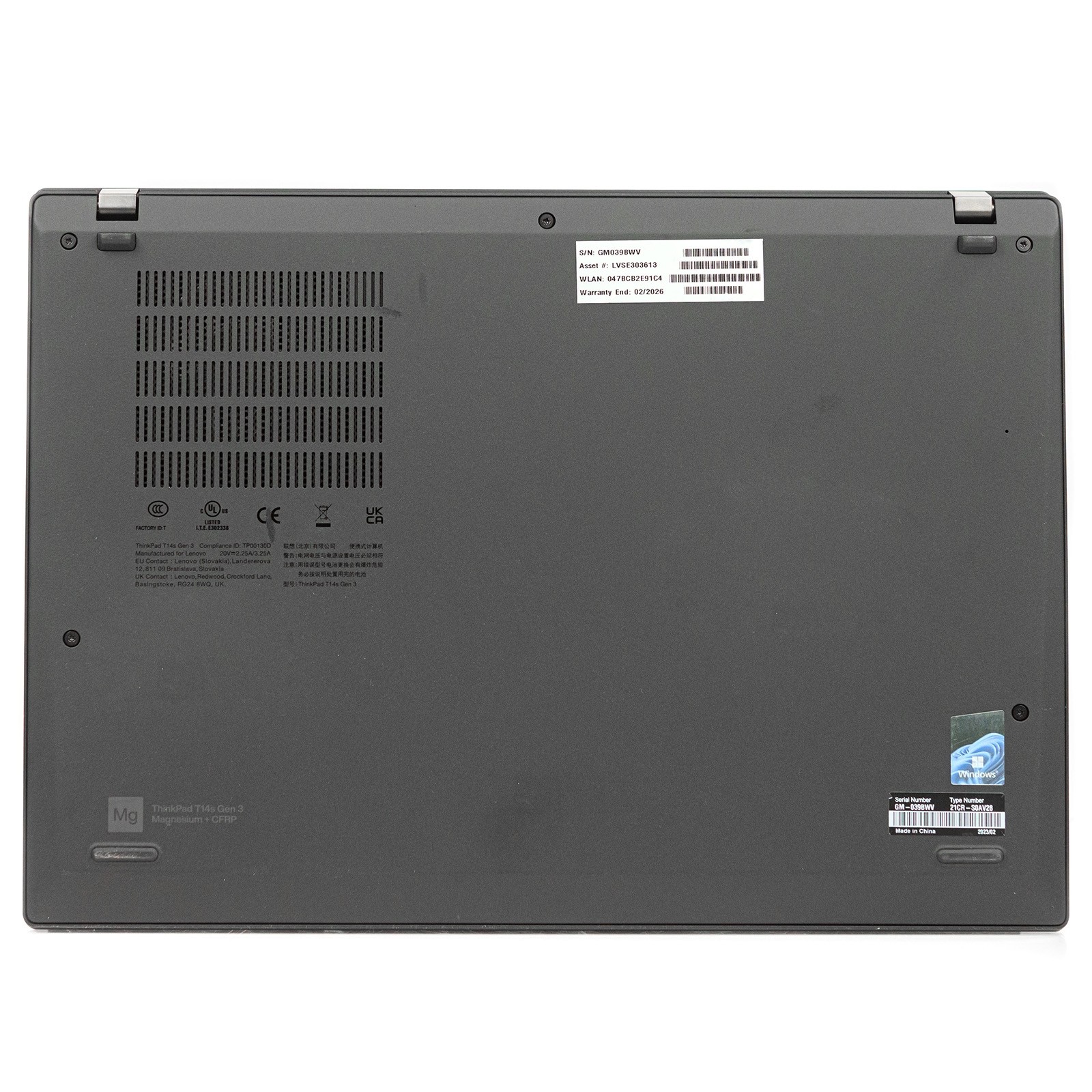 Custom Build Lenovo ThinkPad T14s G3 14″ Laptop Core i7 12th Gen Min 1.20GHz