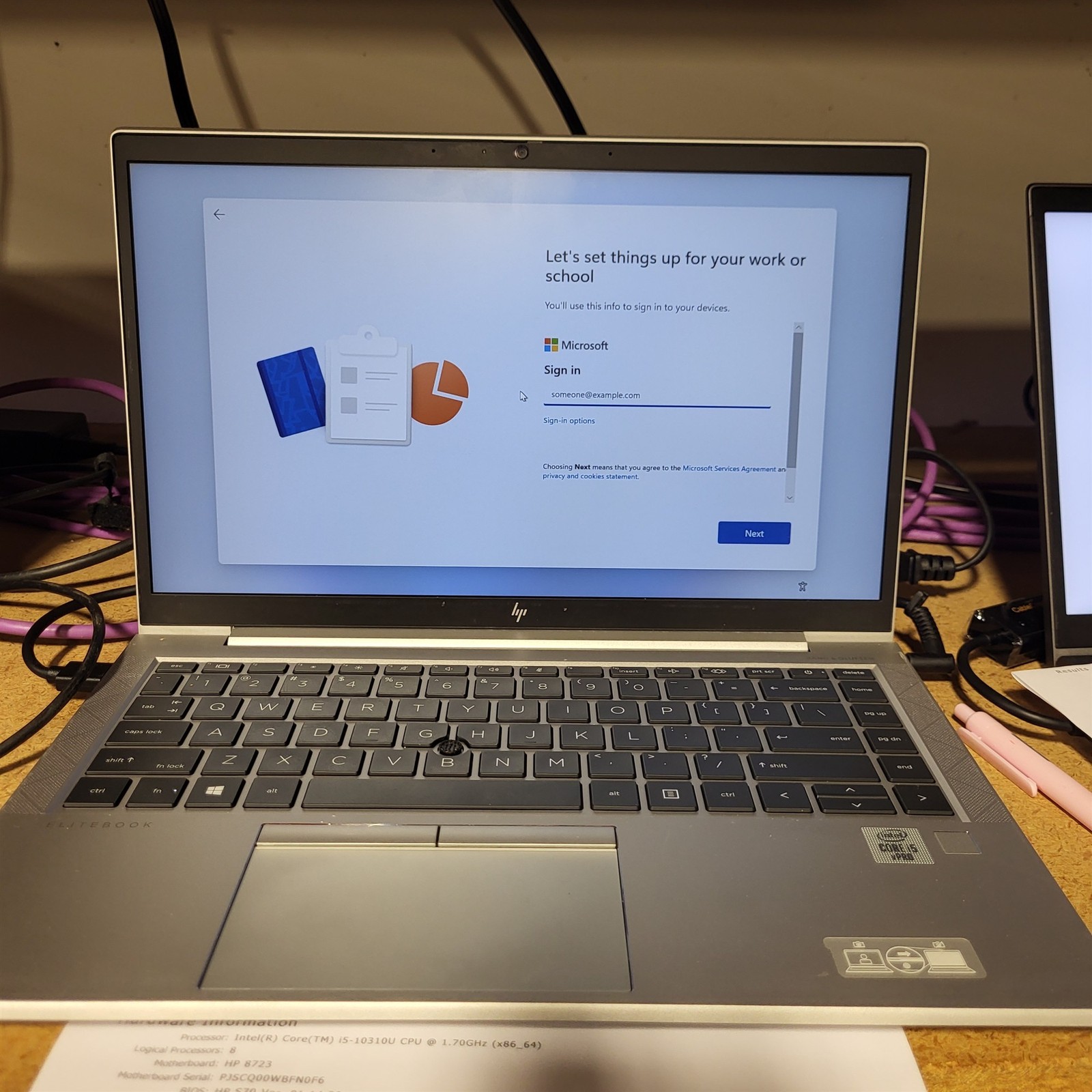 Scratched LCD HP EliteBook 840 G7 Laptop Intel i5-10310U 1.7GHz 16GB 128GB SSD