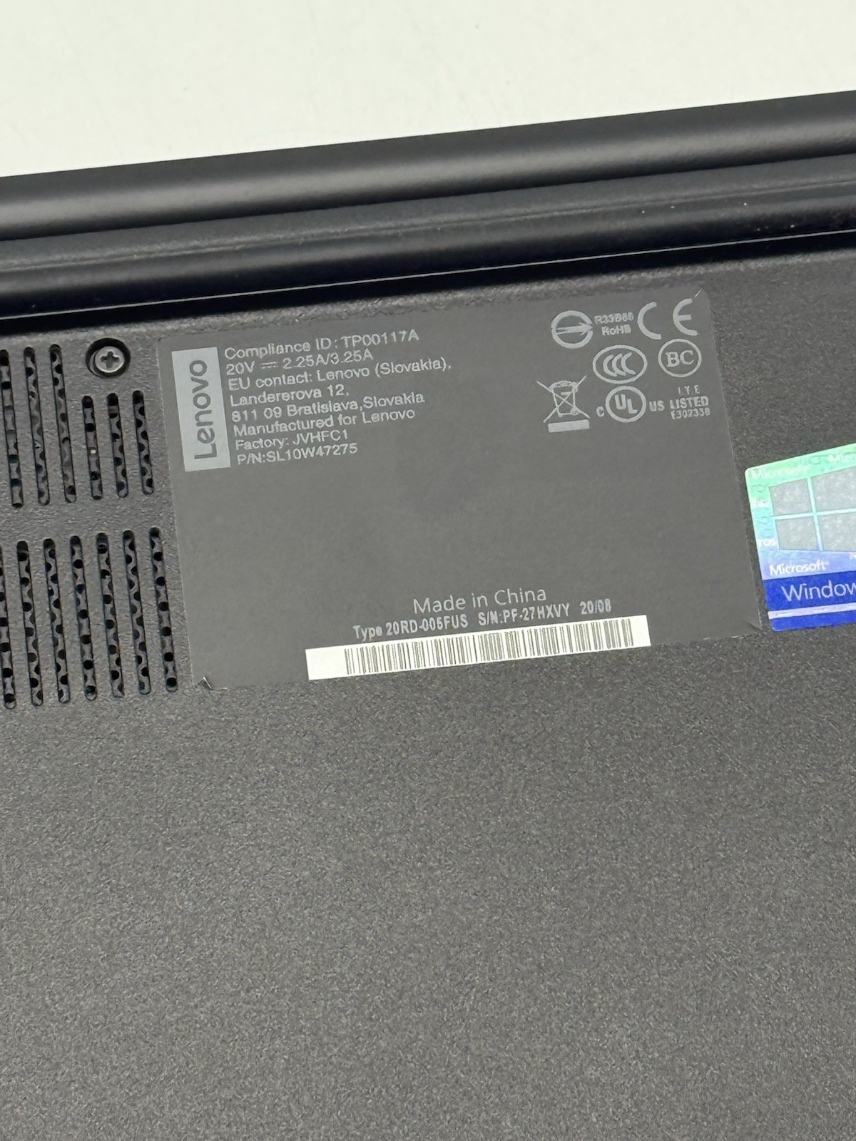Lenovo ThinkPad E15 15.6” Intel Core i3-10110U 2.10GHz READ