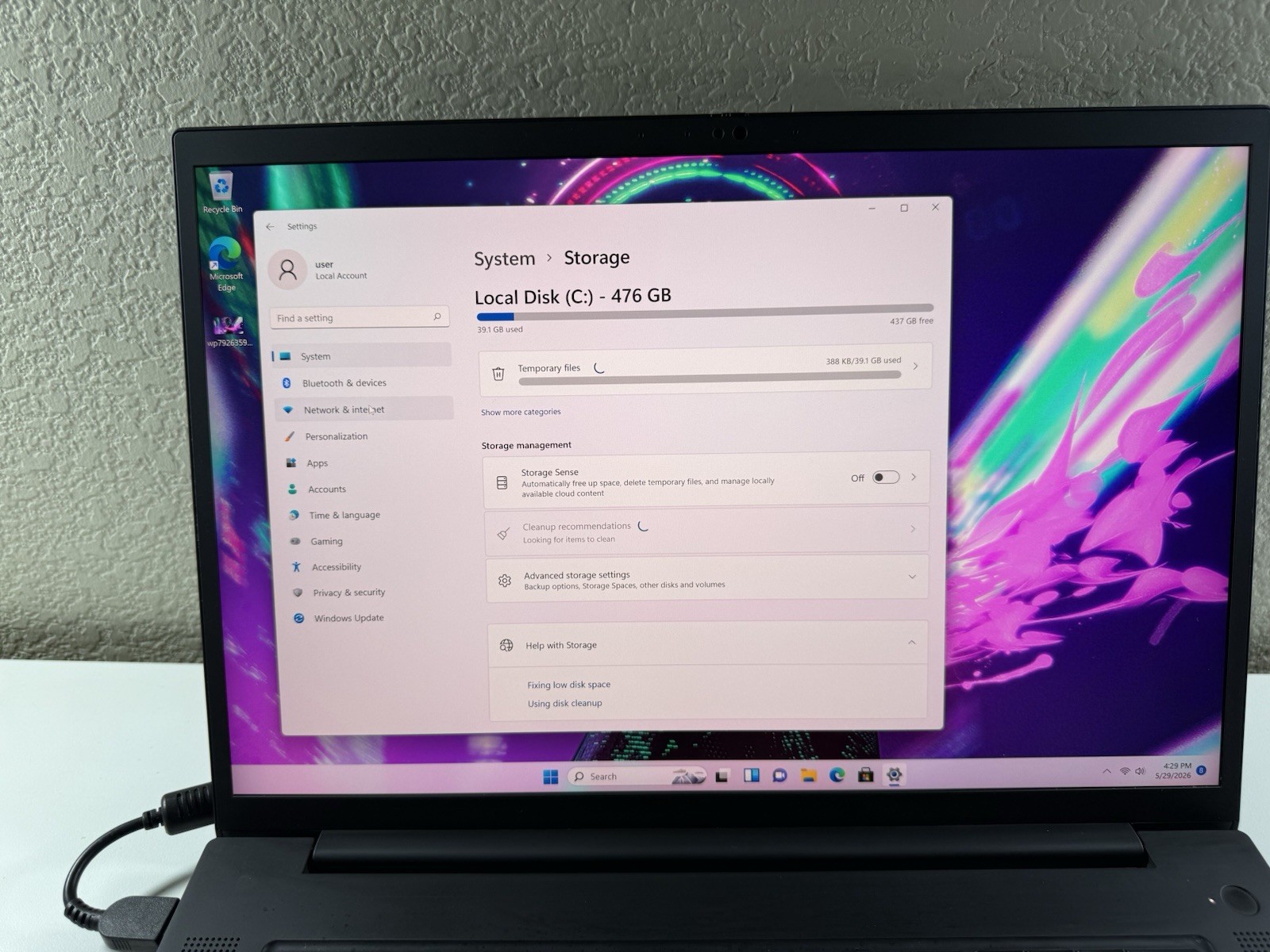 LENOVO THINKPAD P1 Gen 4 4K I7-11850H 512GB 16GB NVIDIA T1200 WIN11 NO BATTERY
