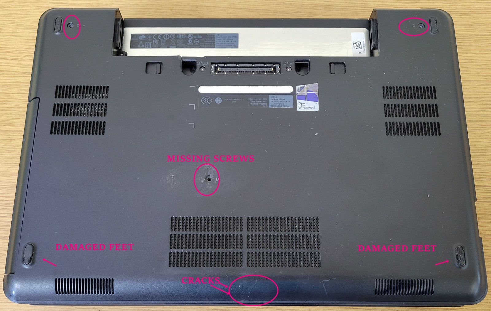 (Lot of 3) Dell Latitude 5440 i5-4th Gen 1.9/2.0GHz 8GB GT 720M No OS/SSD/HDD