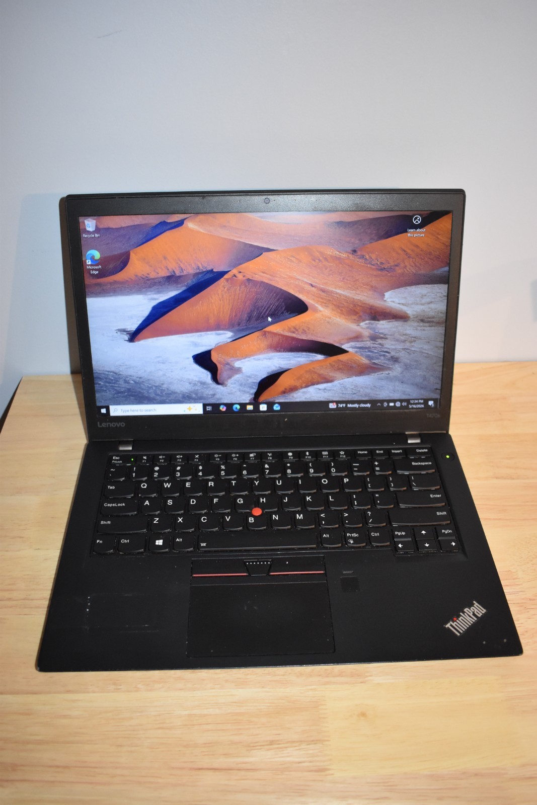Lenovo ThinkPad T470s Core i5-6300U 2.4GHz 4GB 128GB SSD Windows 10 Pro Webcam
