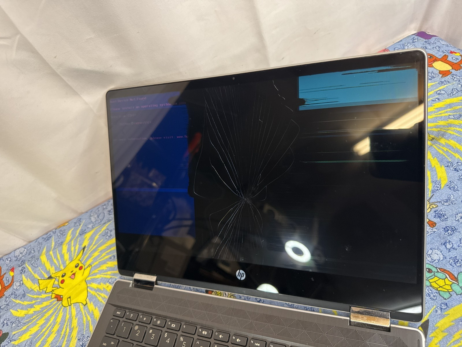 HP Pavilion x360 14-DW2051WM 14″ i5 8GB RAM No SSD For Parts Bad Screen