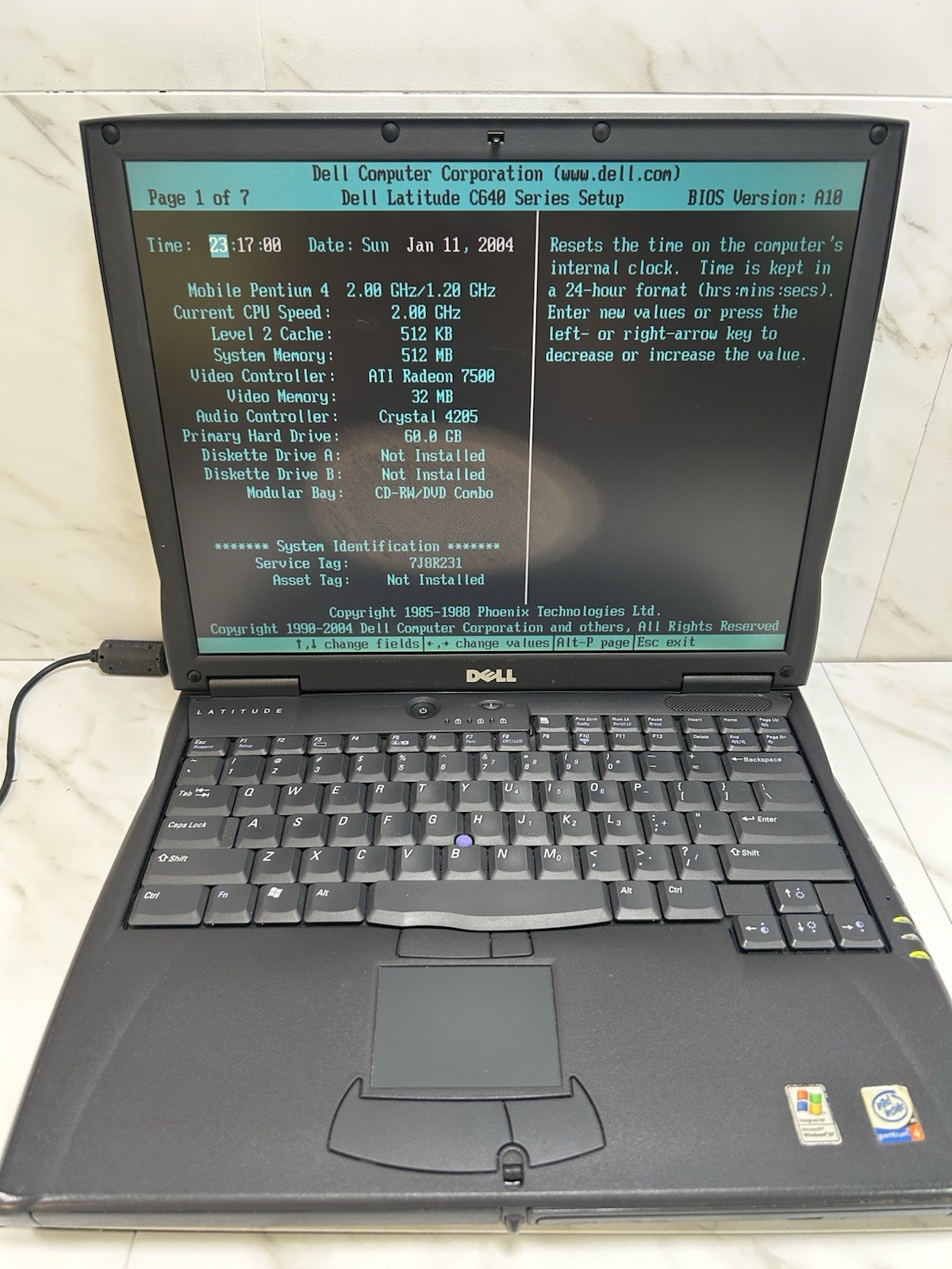 Dell Latitude C640 Laptop Pentium 4 M 1.8GHZ Windows XP Professional 512MB RAM