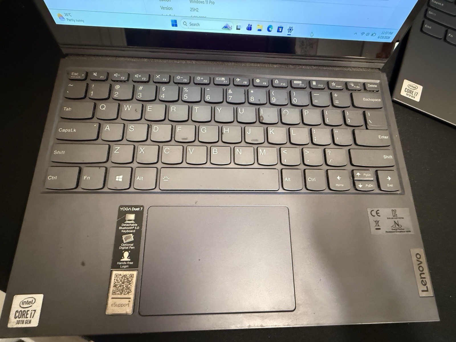 Lot of 3 Lenovo Yoga Duet 7 i7 10th Gen 16GB 512GB SSD Touchscreen w/ Keyboards