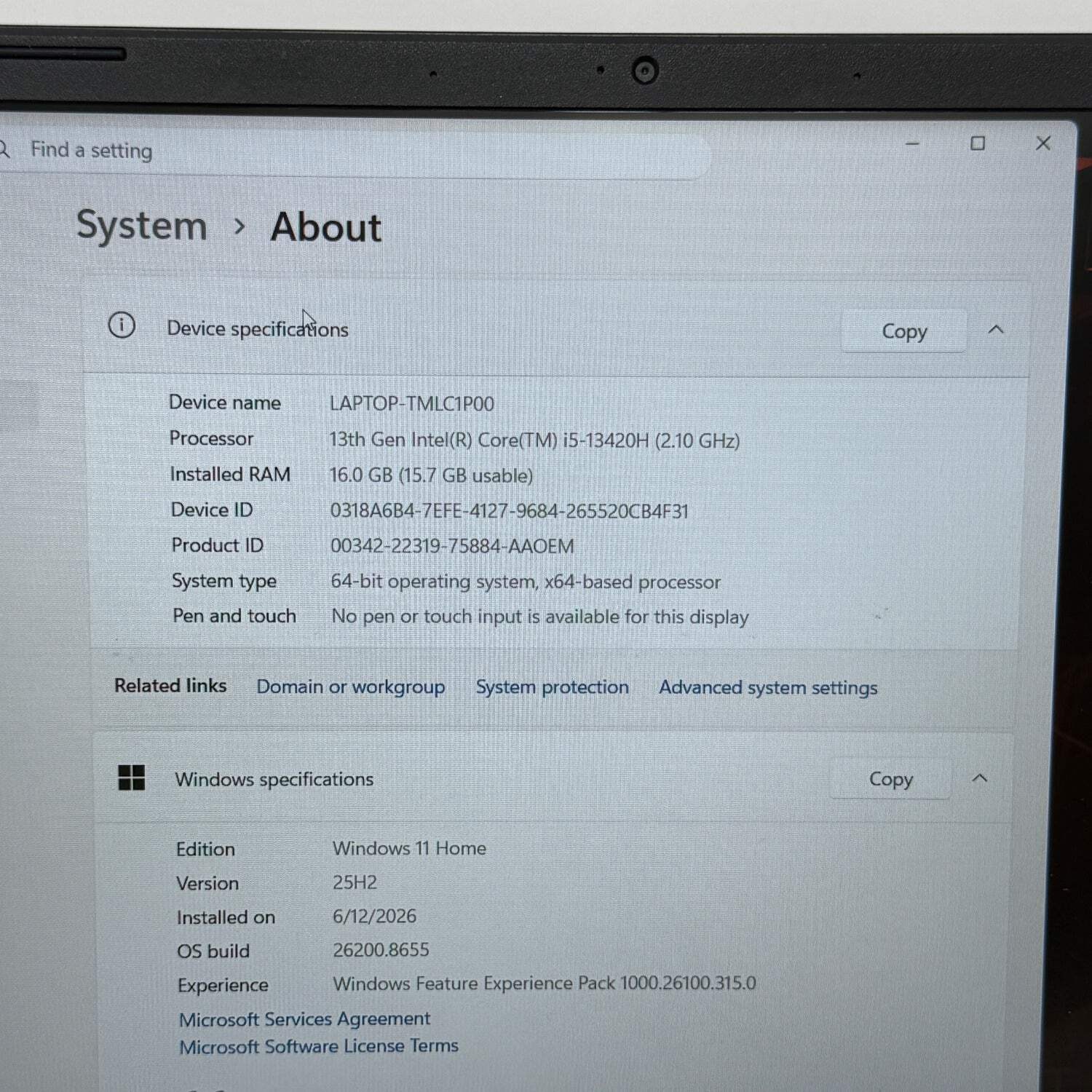 Broken Acer Nitro V 15 ANV15-51 15.6″ i5-13420H 2.1GHz 16GB RAM 500GB SSD GeForc