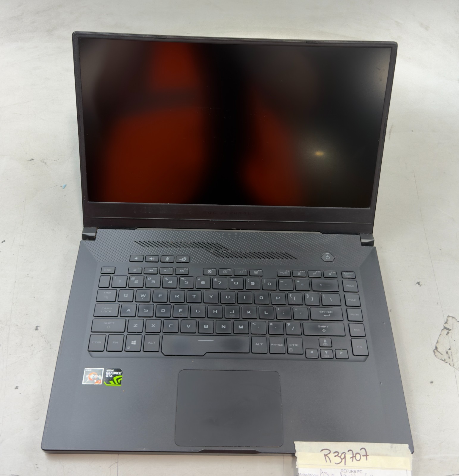 Asus ROG Zephyrus G Ryzen 7 3750H / 16GB RAM / GTX 1660 TI / NO SSD -RL6211