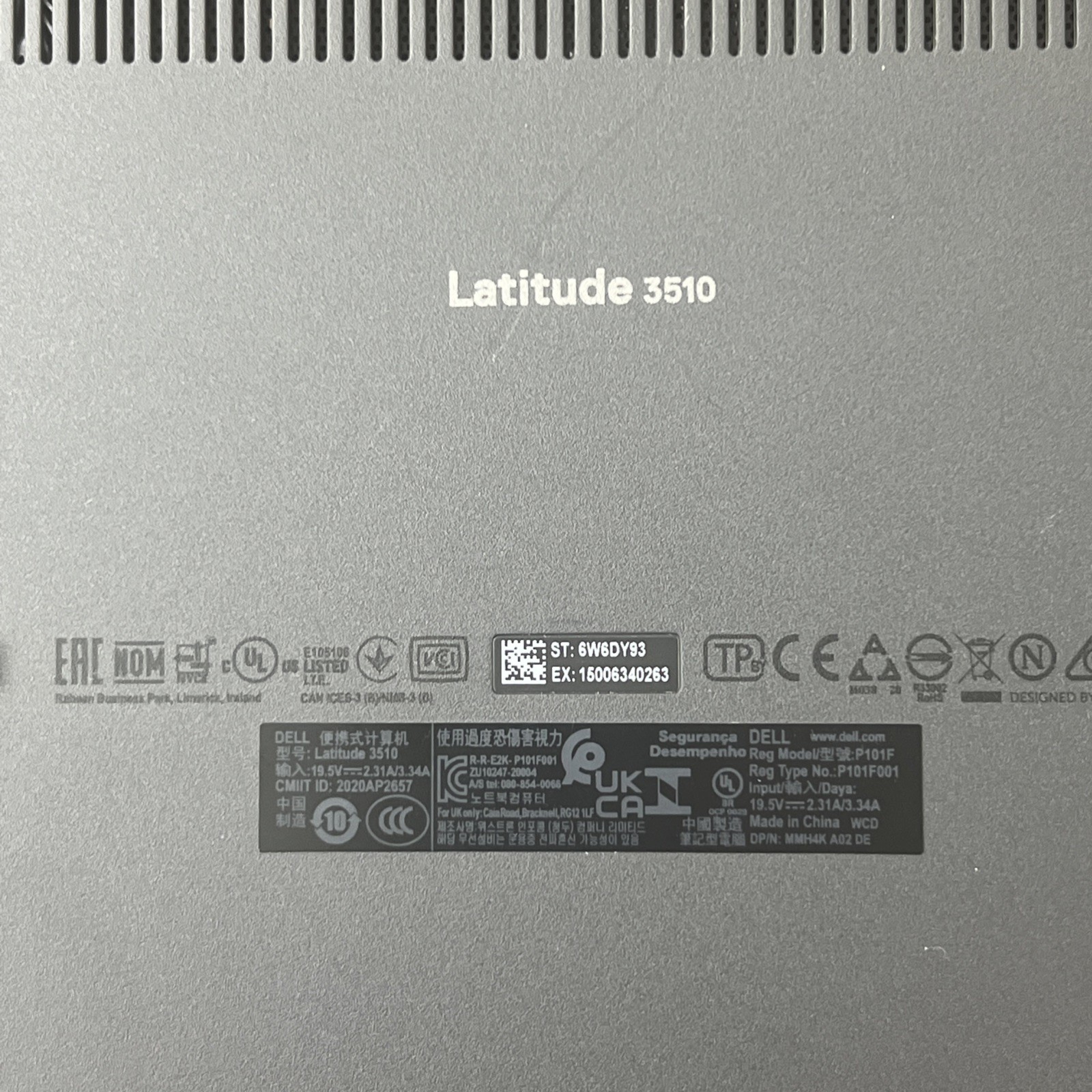 Dell Latitude 3510 i5-10210U 1.6GHz 8GB Ram 256GB SSD – Fair *Low Battery*