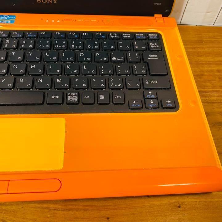 Vaio orange Win11 installed new SSD240 8GB corei5 auxiliary machine set