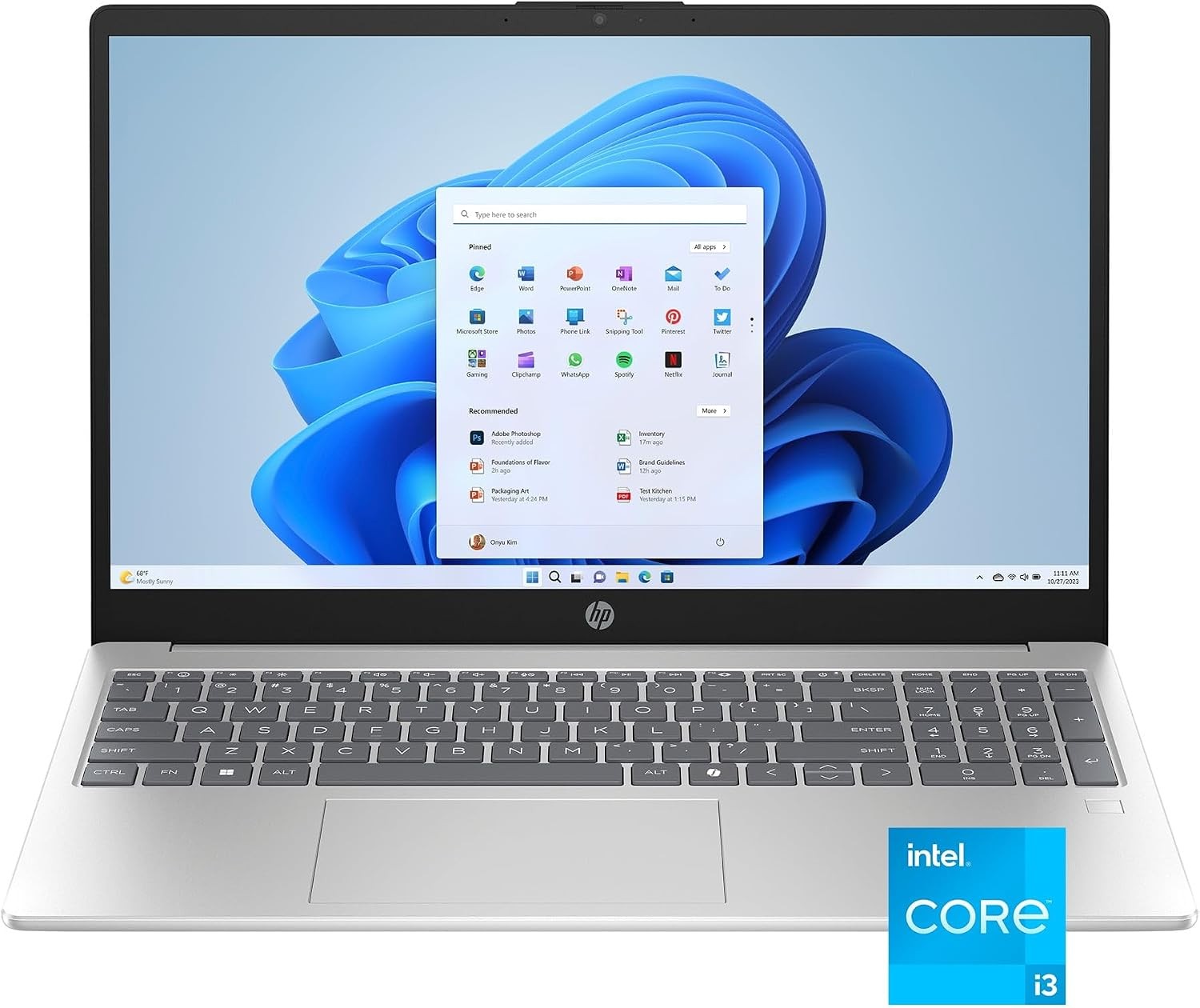 HP 15-fd0133wm15.6″ FHD i3-N305 CPU 8GB RAM 256GB SSD Natural Silver 15-fd0133wm