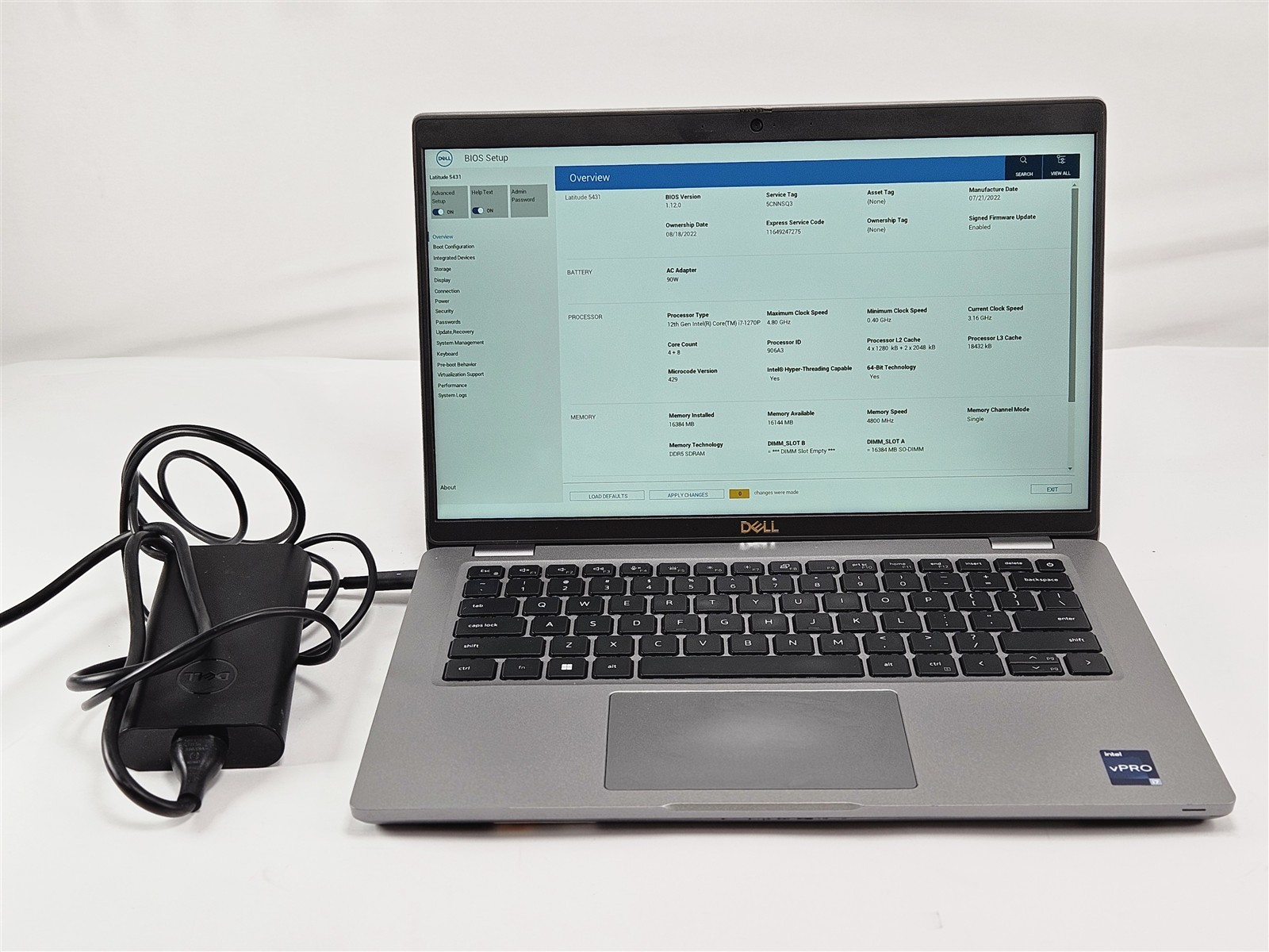 Dell Latitude 5431 Intel i7-1270P 2.2GHz 16GB 256GB SSD 14″ Business Laptop