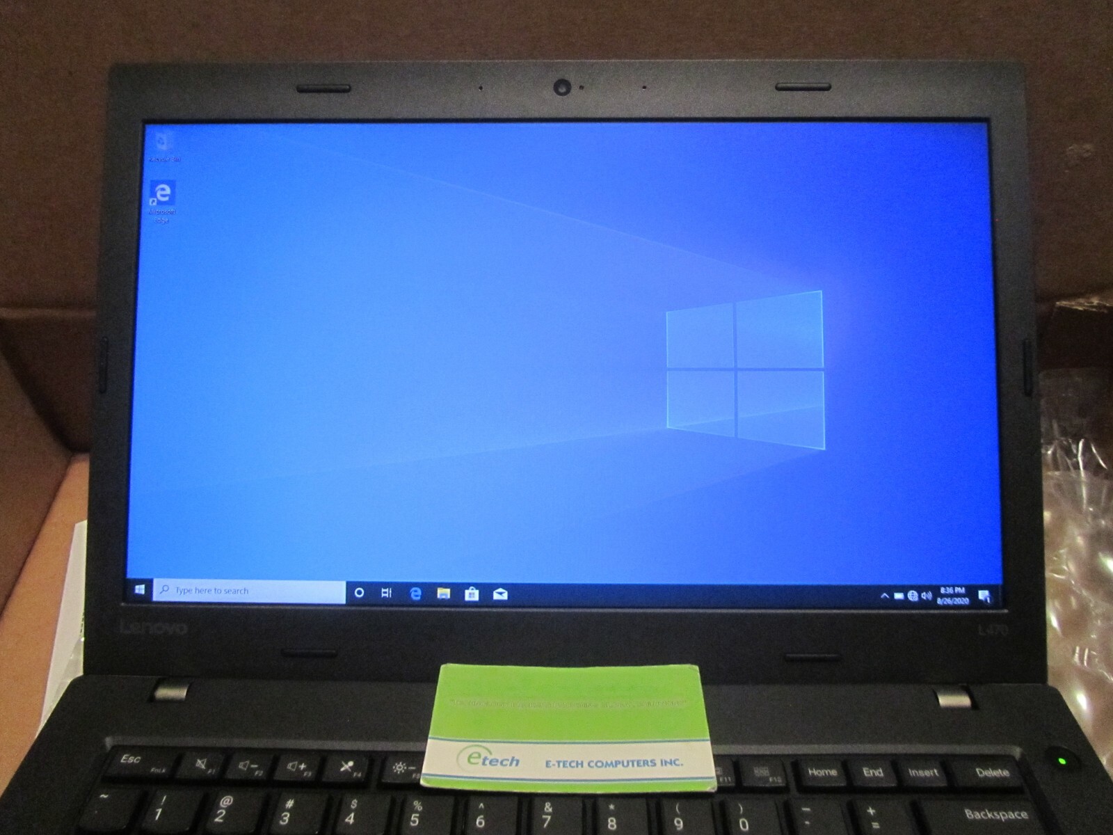 20JVS02M00 – ThinkPad L470 i5-6300U 16GB RAM 192GB SSD 14.0″ FHD Win 10 Pro64