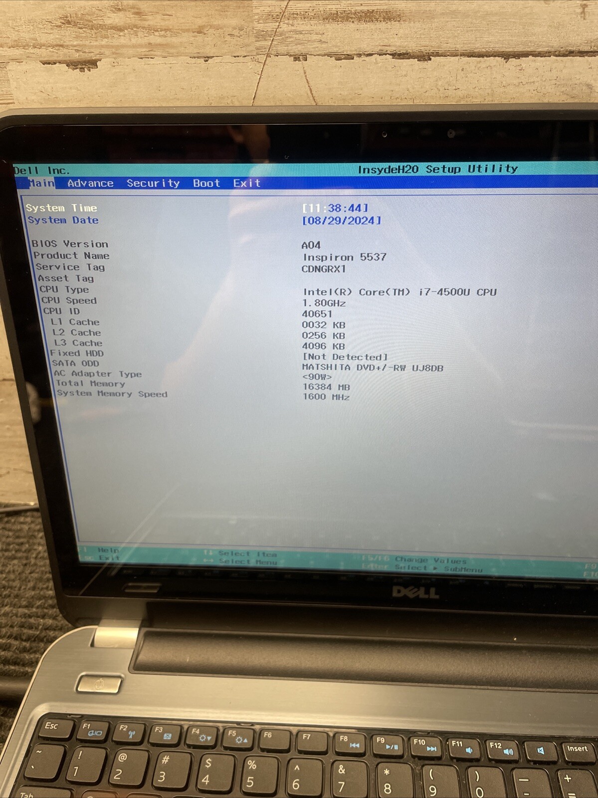 *PARTS* Dell Inspiron 5537 15.6″ i7-4500U 1.80GHz 16GB RAM Laptop No HDD/OS