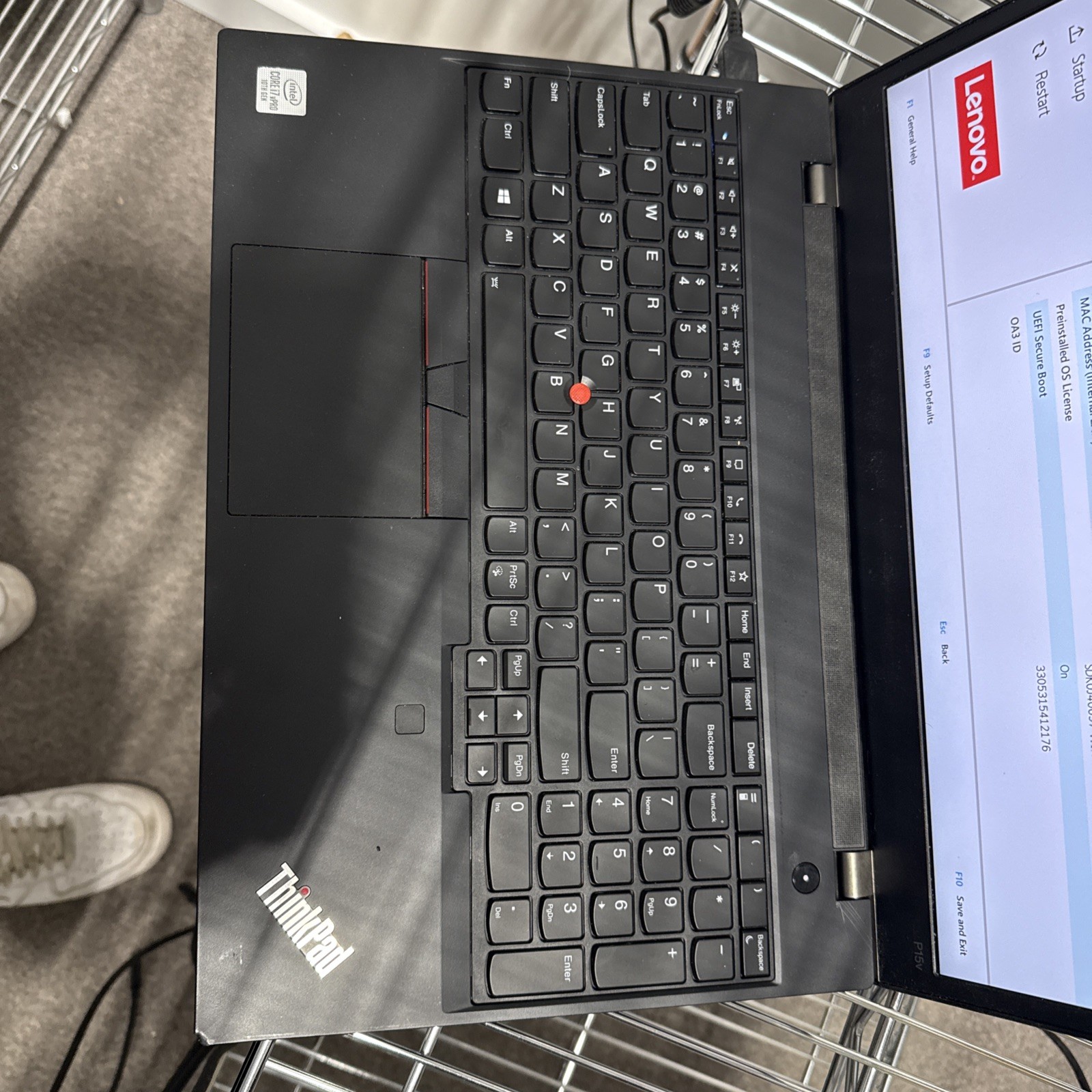 Lenovo ThinkPad P15v Gen 1 i7-10850H 2.7GHz 32GB DDR4 NO SSD P620 Laptop – READ