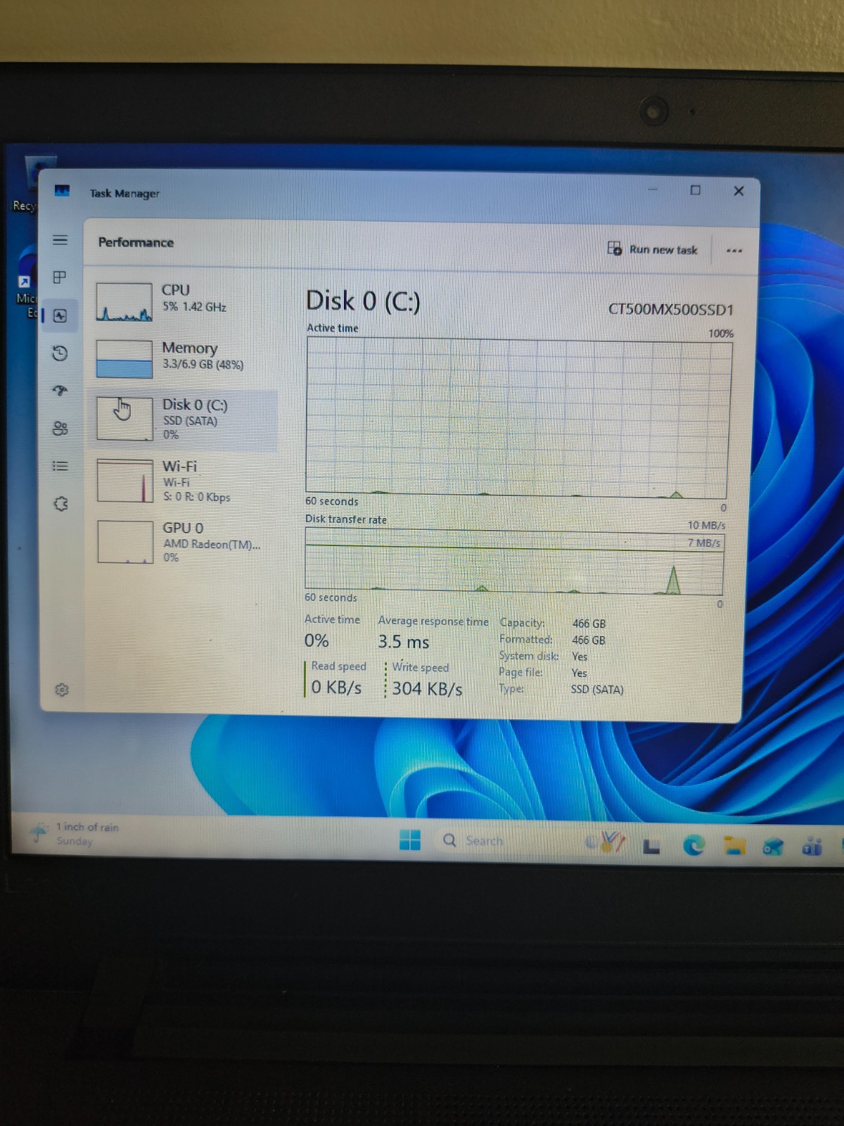 15.3″ Lenovo Ideapad 110-15ACL AMD A6-7310APU W/Radeon R4 8GB 500GB SSD Win11Hm