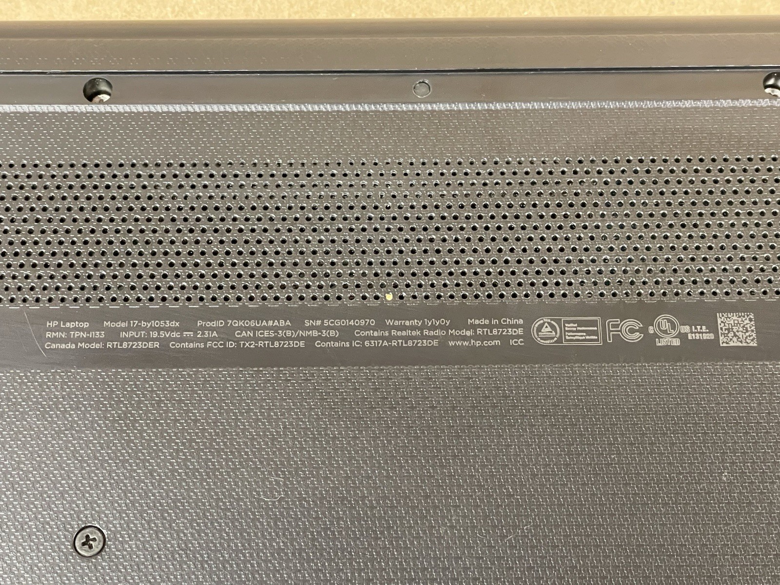 HP 17-by1053dx 17.3″ i5-8265U @ 1.60GHz 8GB RAM 256GB SSD Win11 Pro