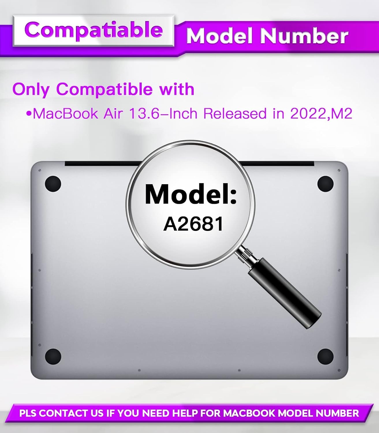 MacBook Air 13.6 Inch Magnetic Privacy Screen for M2 Chip 2022 (A2681)