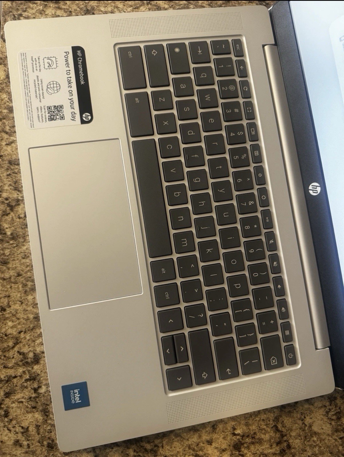 HP 14 inch HD Chromebook Laptop Intel Processor N200 4GB RAM 128GB Silver