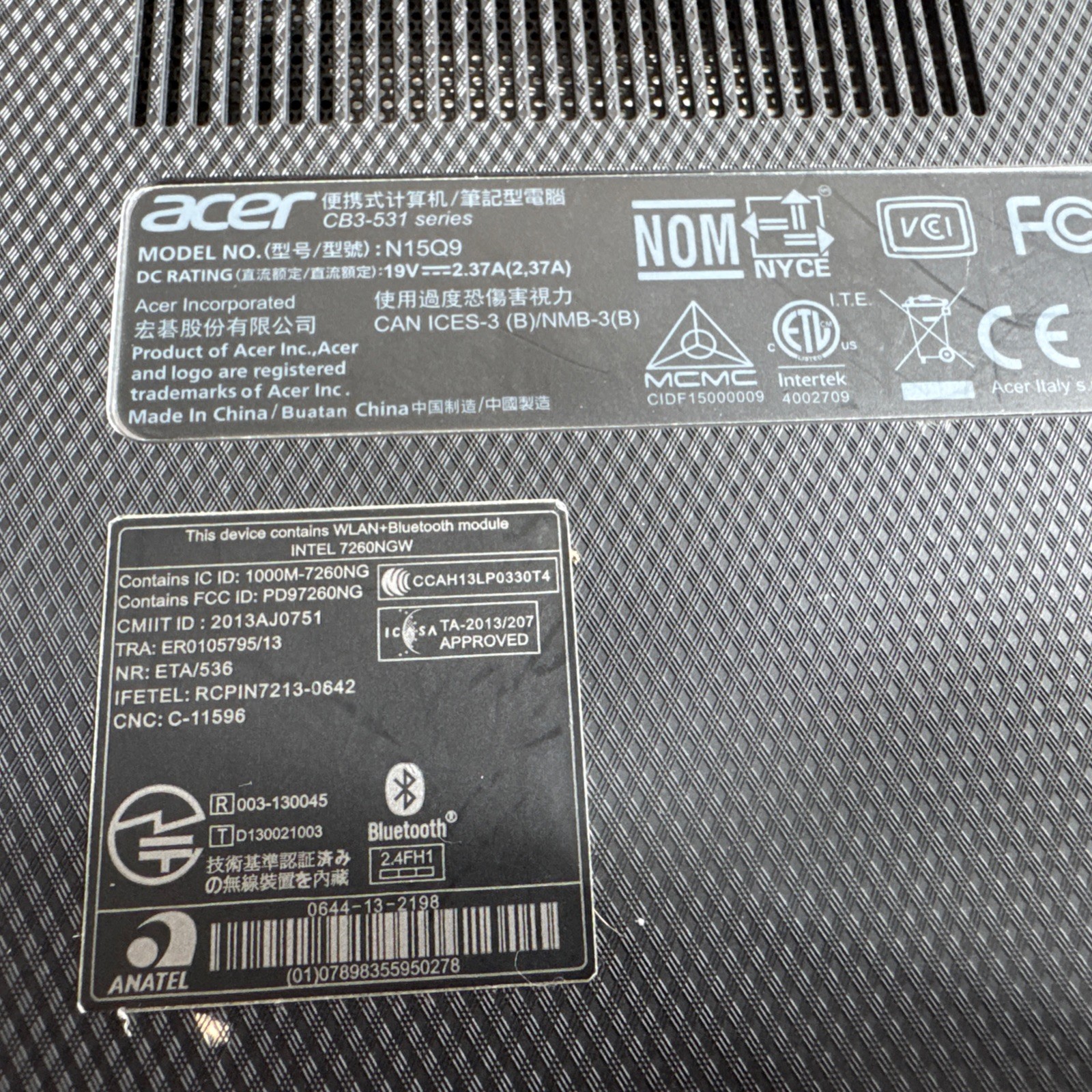Acer Chromebook 15 Laptop CB3-531 Laptop 15.6″ Processor Bluetooth READ