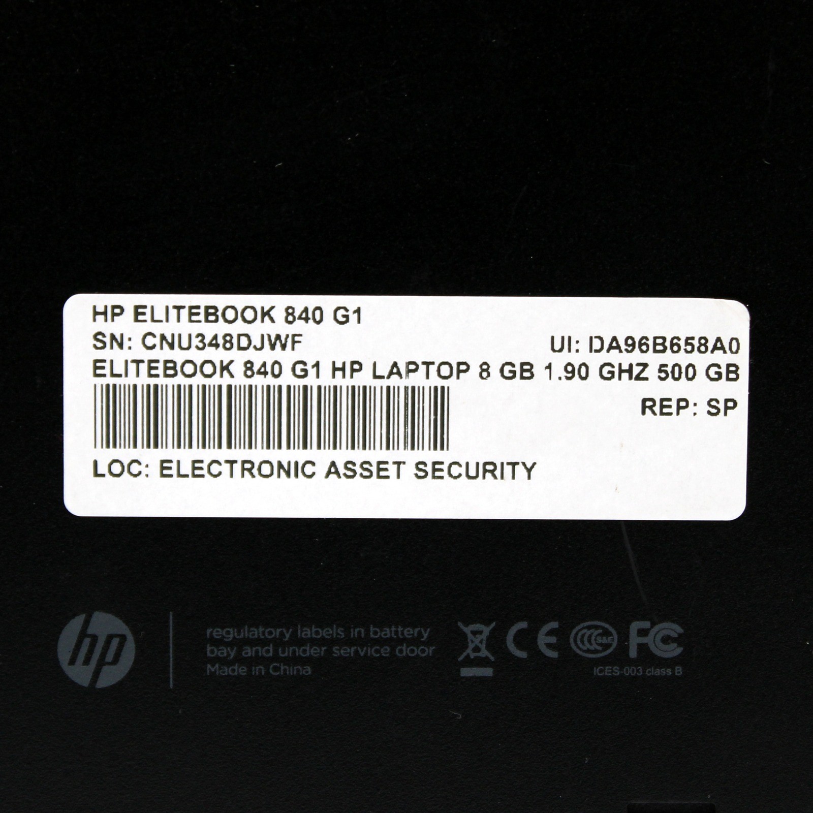 HP EliteBook 840 G1 14in i5-4300U 8GB No OS, Drive, Power Cord