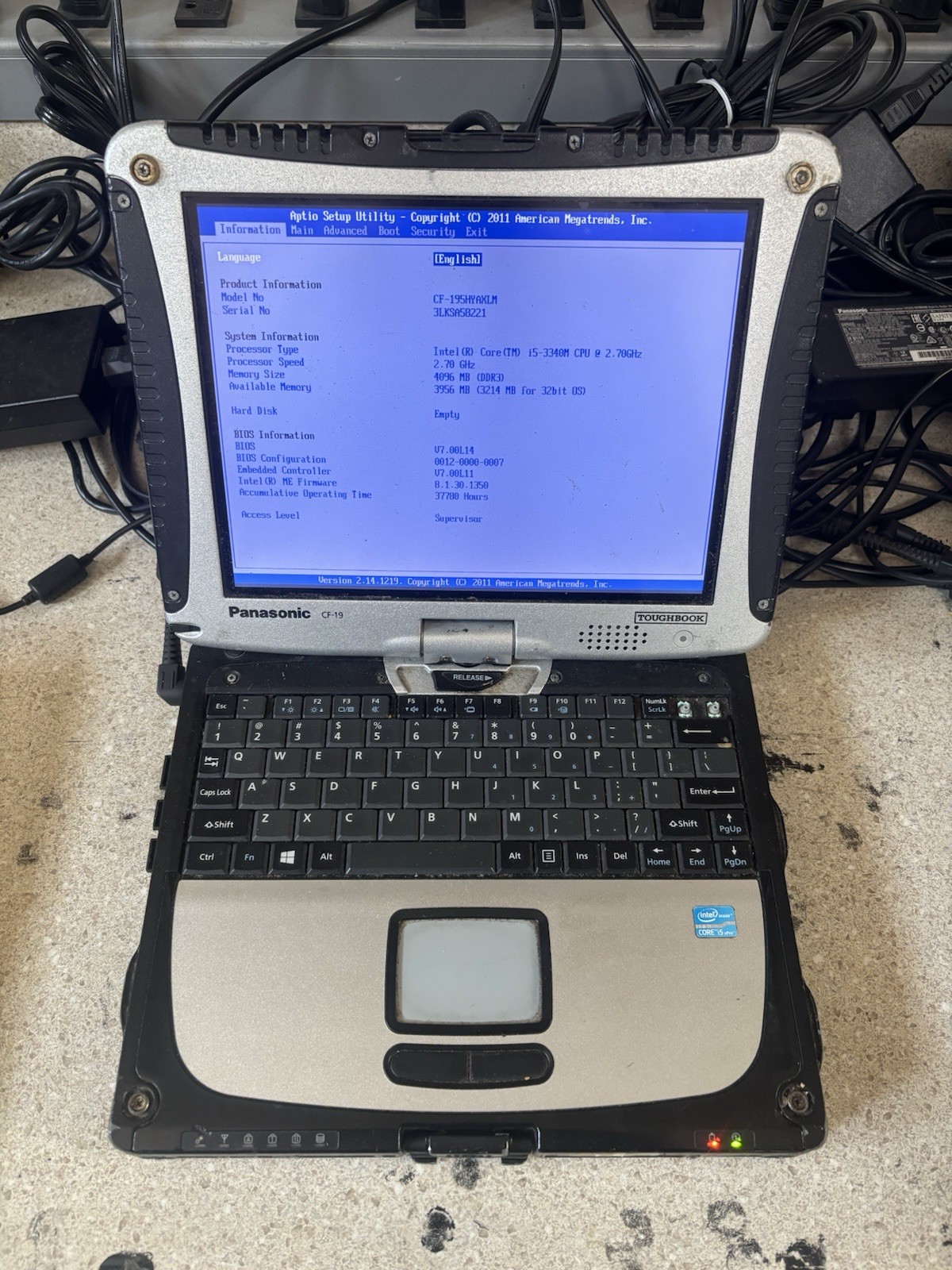 Lot of 5 Panasonic Toughbook CF-19 Parts Unit AS IS Boots to Bios No Caddy
