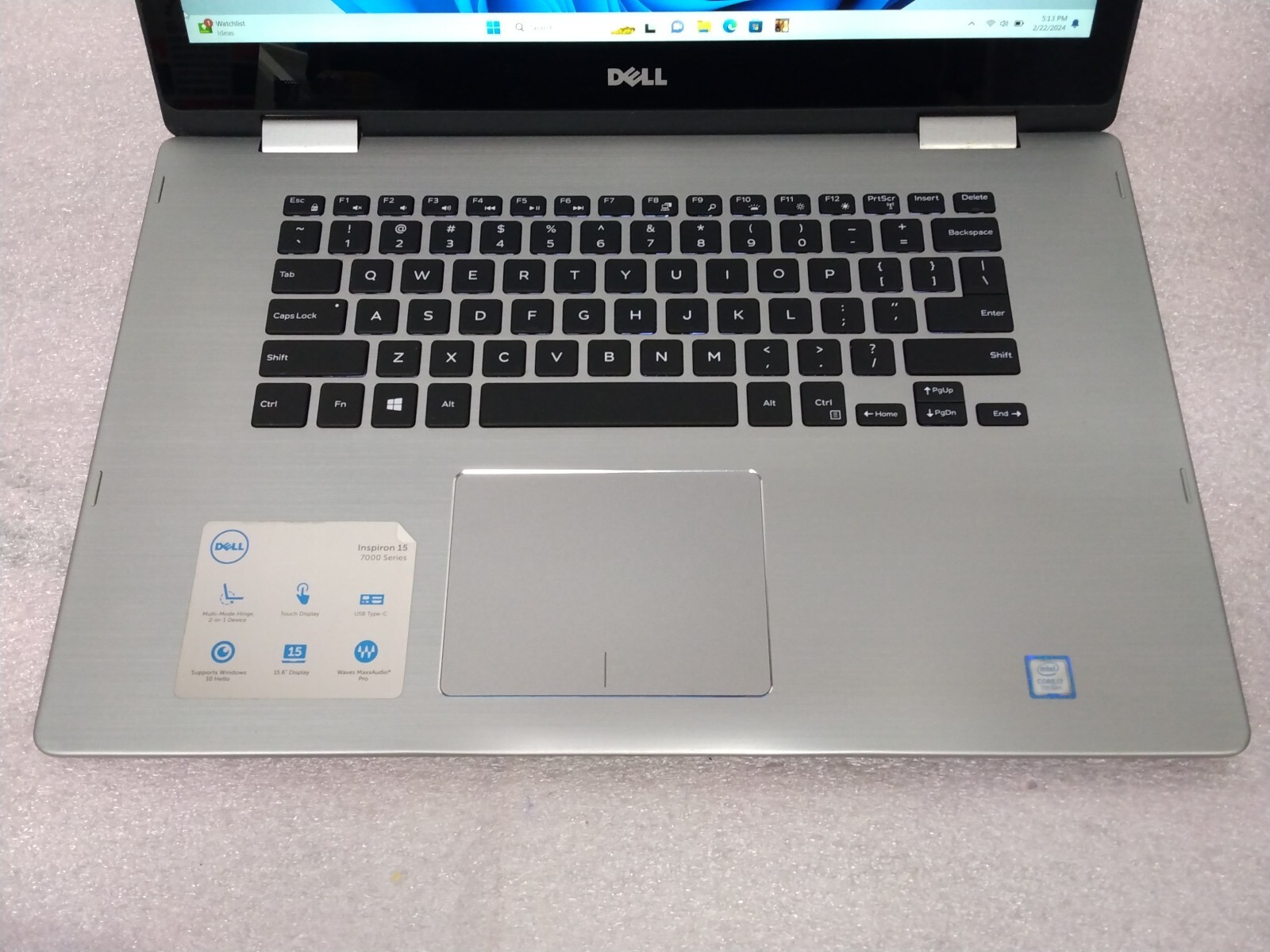 Dell Inspiron 15 7000 2-IN-1 TOUCH Intel Core i7-7500U 16GB 256GB SSD BT Win11