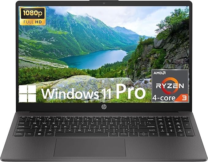 HP 255 G10 15.6″ FHD Notebook, AMD Ryzen 3 Proc, 16GB RAM, 256GB PC SSDW 11