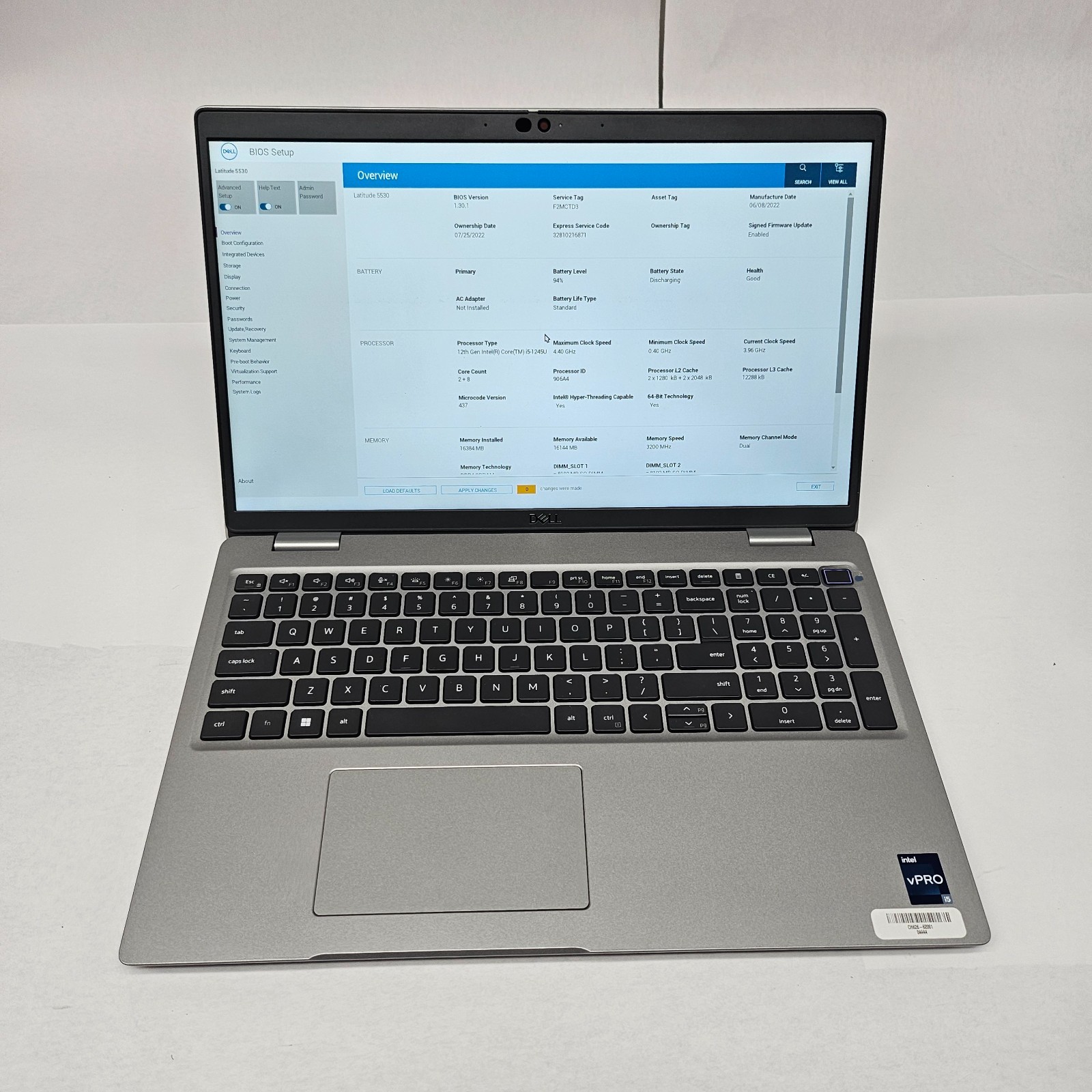 Dell Latitude 5530 15.6″ Intel Core i5-1245U 1.6GHz 16GB RAM 512GB SSD