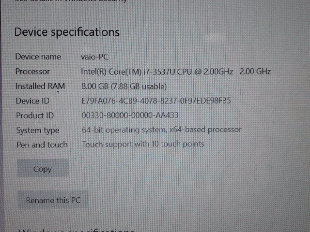SONY VAIO SVF15AC1QL (EZ2006619)