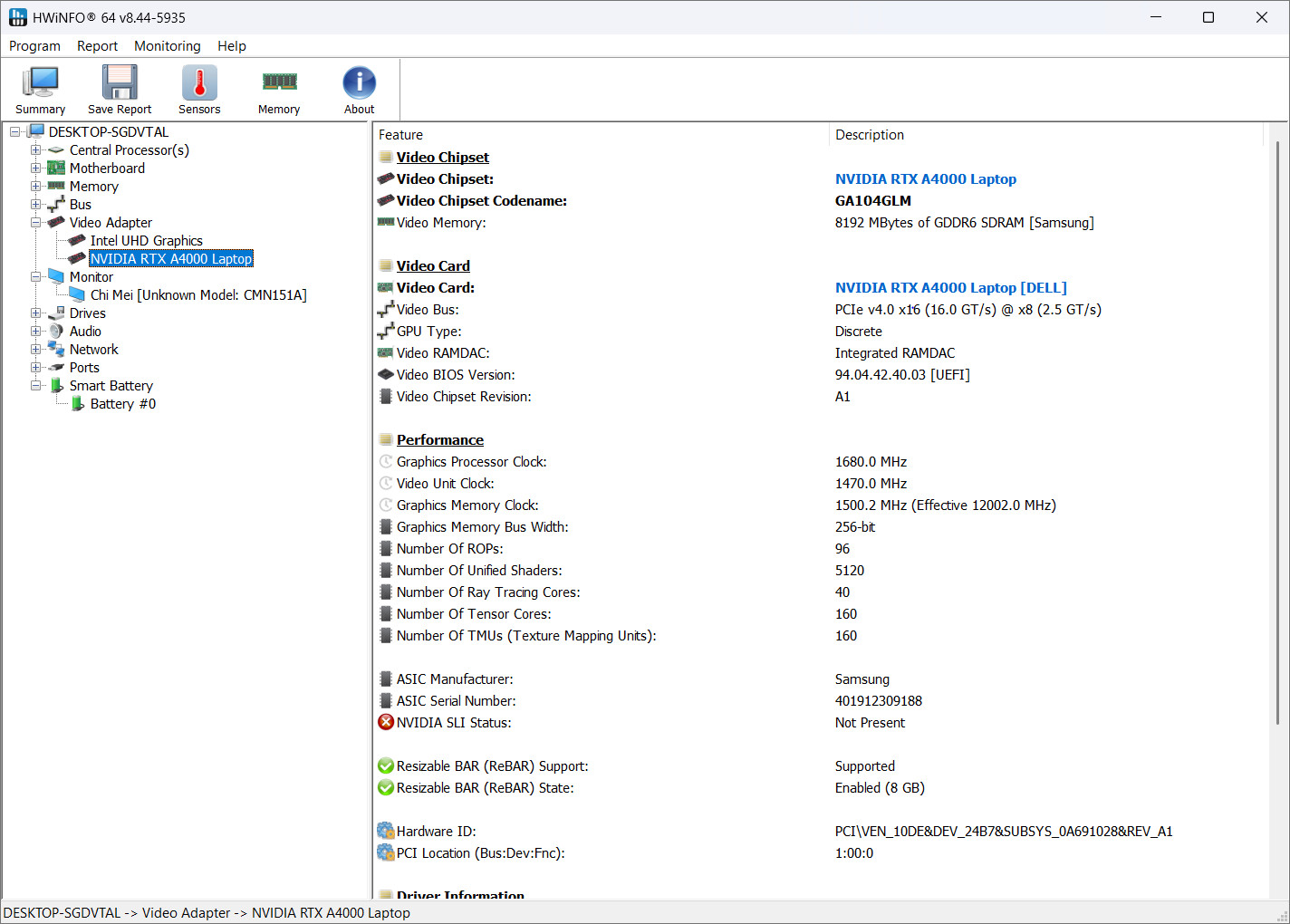 Dell Precision 7560 15.6″ Laptop i9-11950H 64GB RAM 1TB NVMe RTX A4000 Win11 Pro