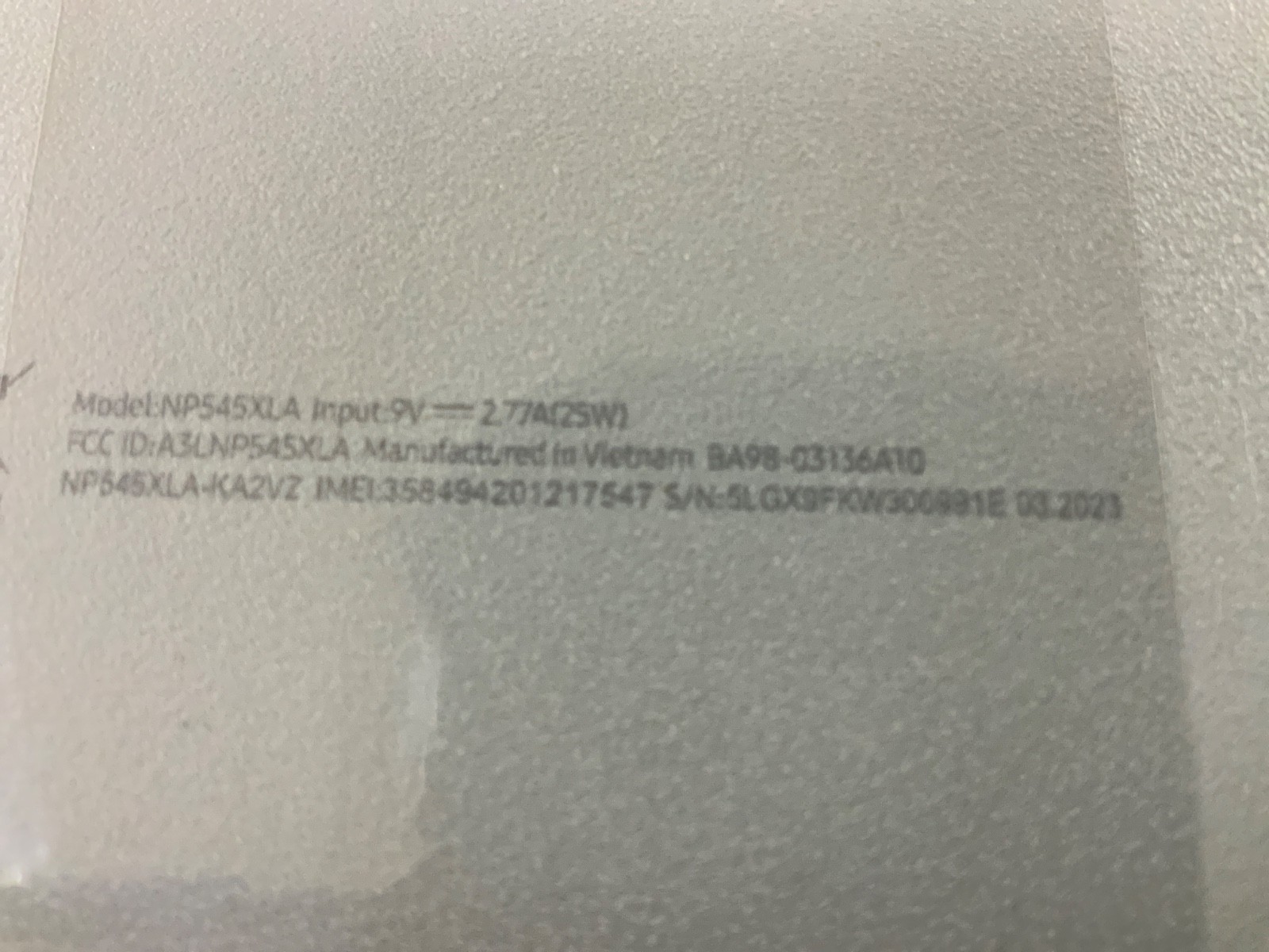 SAMSUNG NP545XLA QUALCOMM SNAPDRAGON 8CX GEN 2 @ 3.5GHz,8GB RAM, 128GB SSD