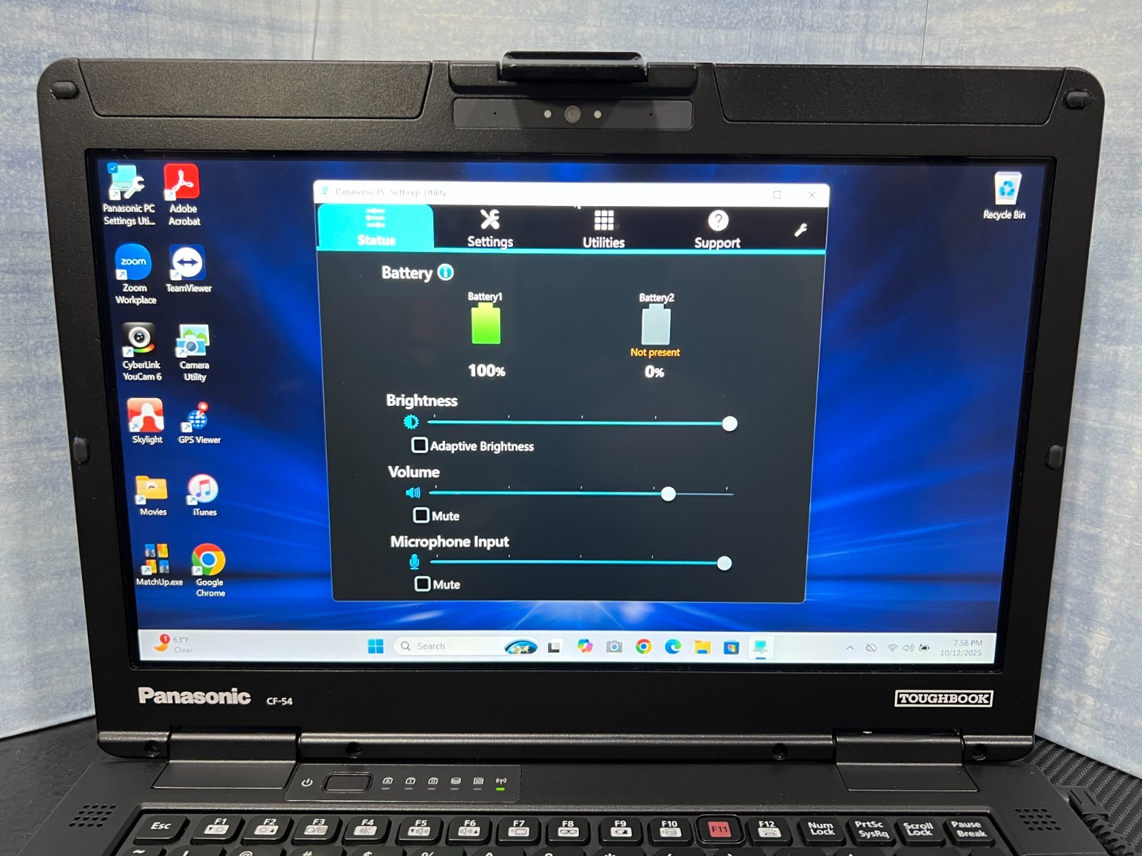 CF-54F9885KM, i5-6300U 2.40Ghz,8GB Mem,256GB SSD,Touchscreen,4G LTE,GPS,3,820Hrs