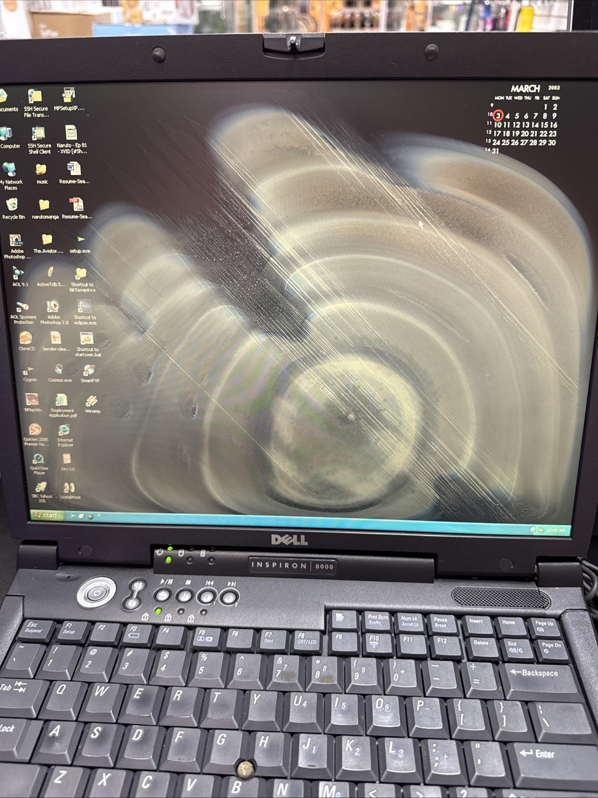 Vintage Dell Inspiron 8000 Working Laptop Boots They Have Screen Spot No Battery