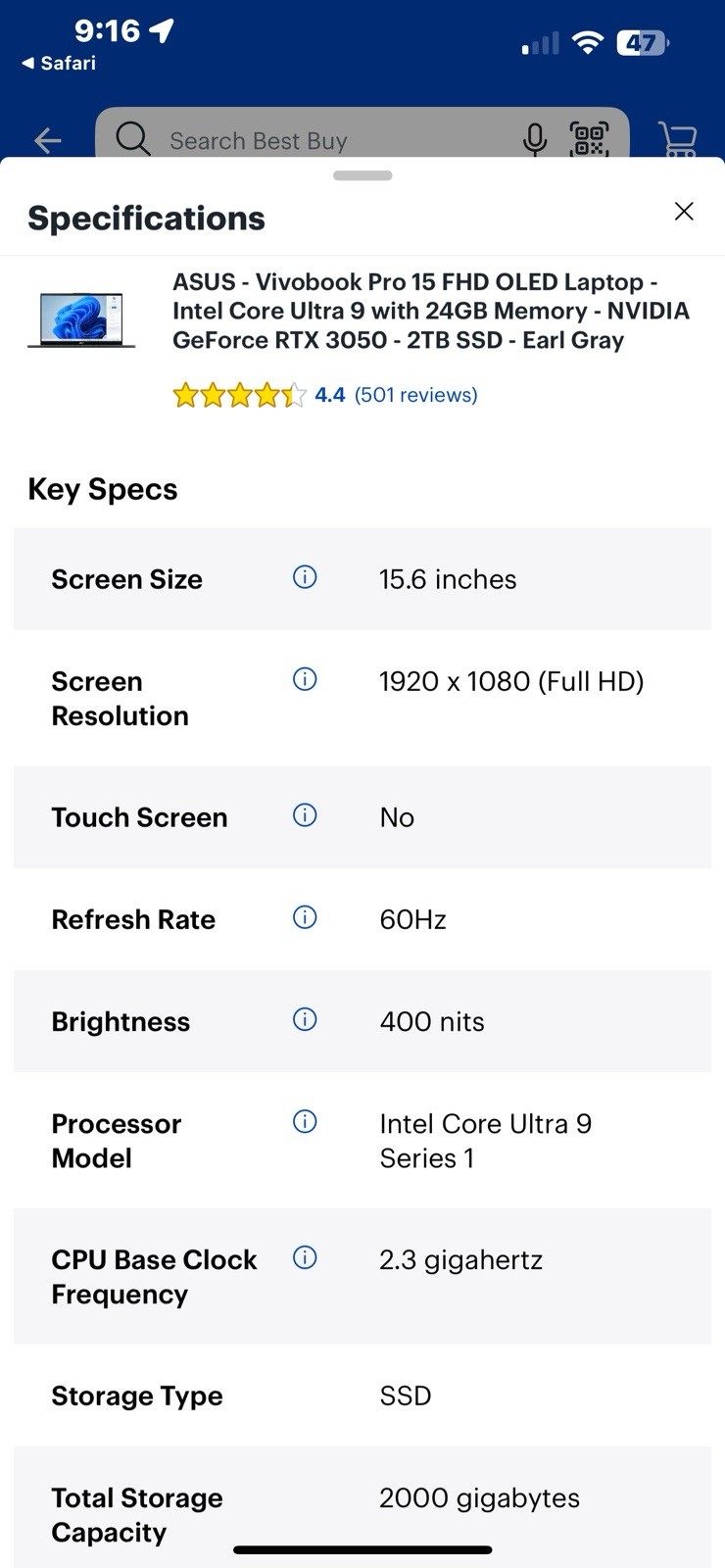 ASUS Vivobook Pro 15 15.6in FHD OLED Core Ultra 9 24GB 2TB RTX3050 W11 and setup