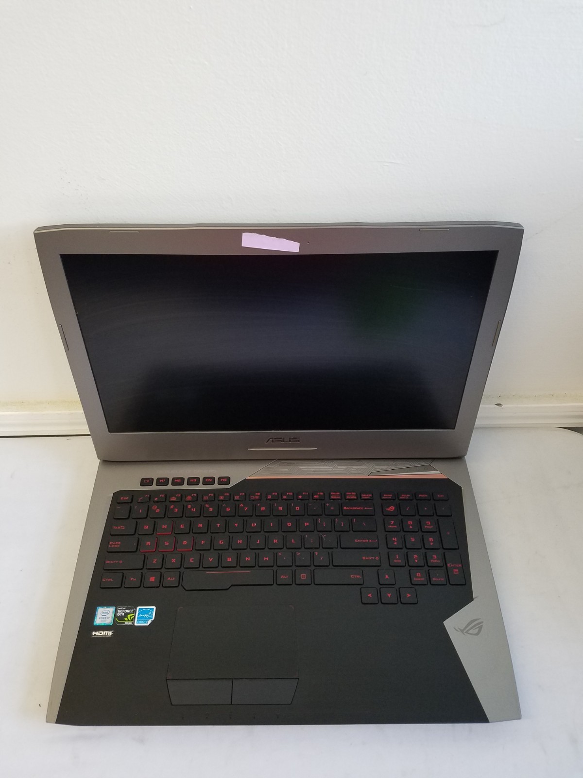 ASUS G572V Gaming Laptop Intel i7-6700HQ 12GB RAM 128GB SSD BAD BATT Win 10 READ