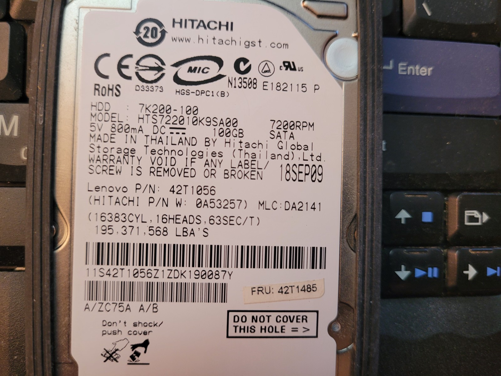 Lenovo IBM ThinkPad T60 Vintage 256 RAM 40gHDD 14 inch Parts NON Start