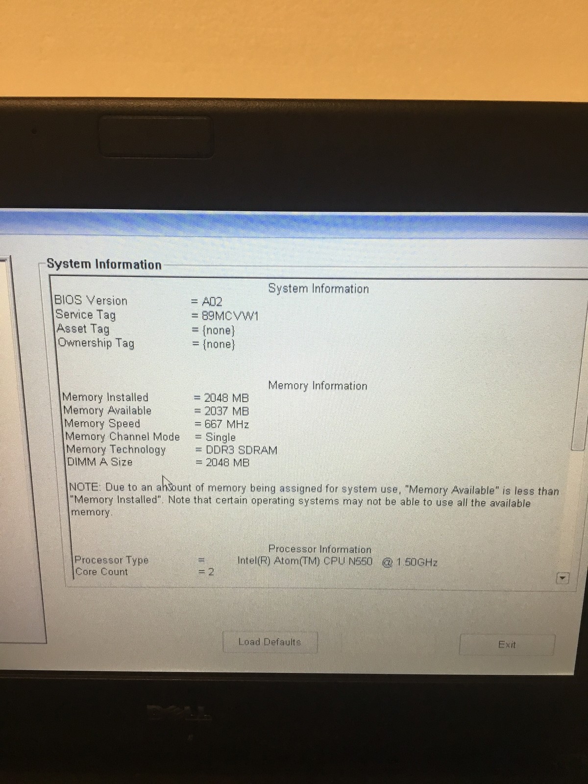 Dell Latitude 2120 Atom N550 1.5GHz 2GB 10.1″ Netbook No HDD w/ AC FREE SHIPPING