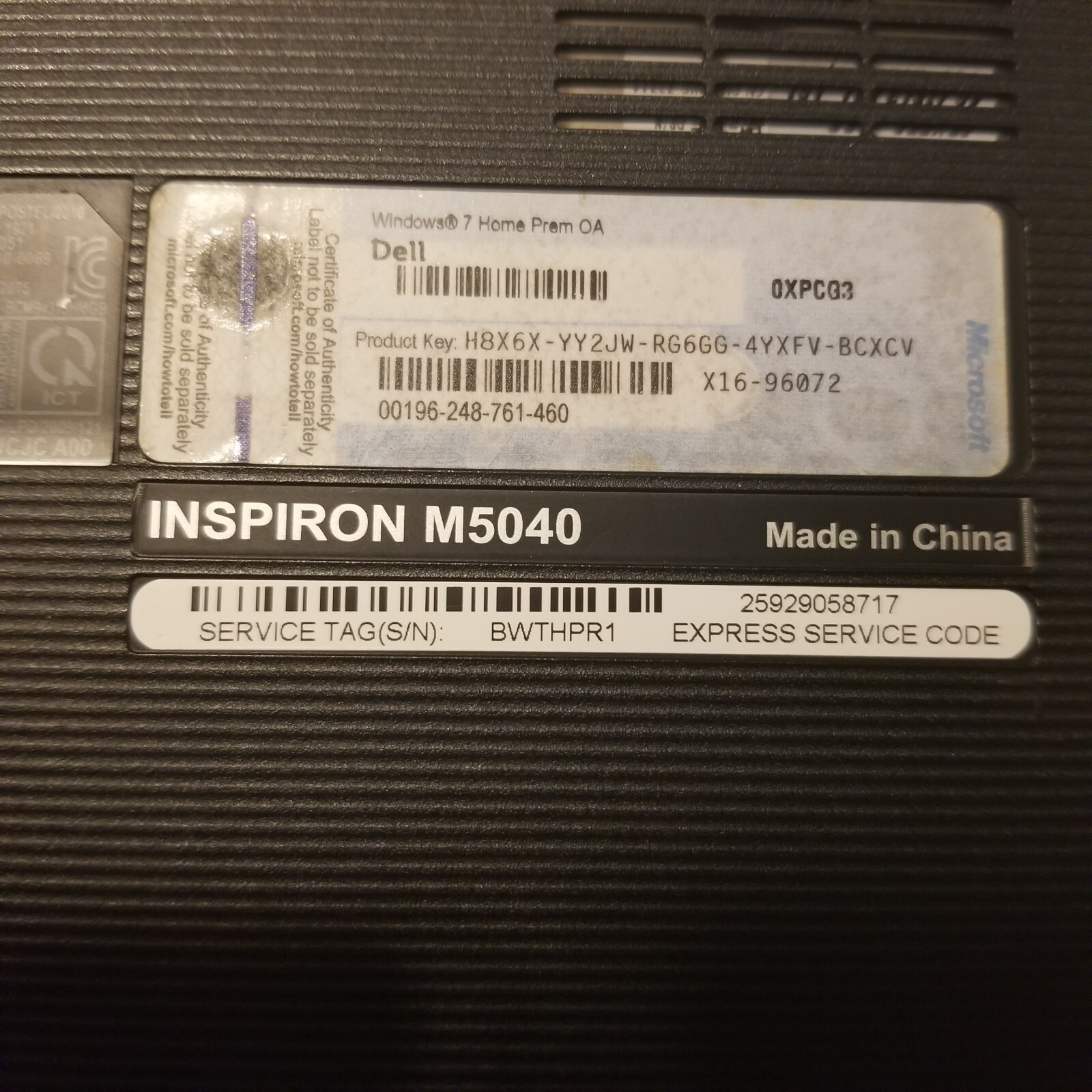 Dell Inspiron M5040 Laptop 15.6″ AMD E-450 Dual Core Win 10 4GB Ram 450GB HD