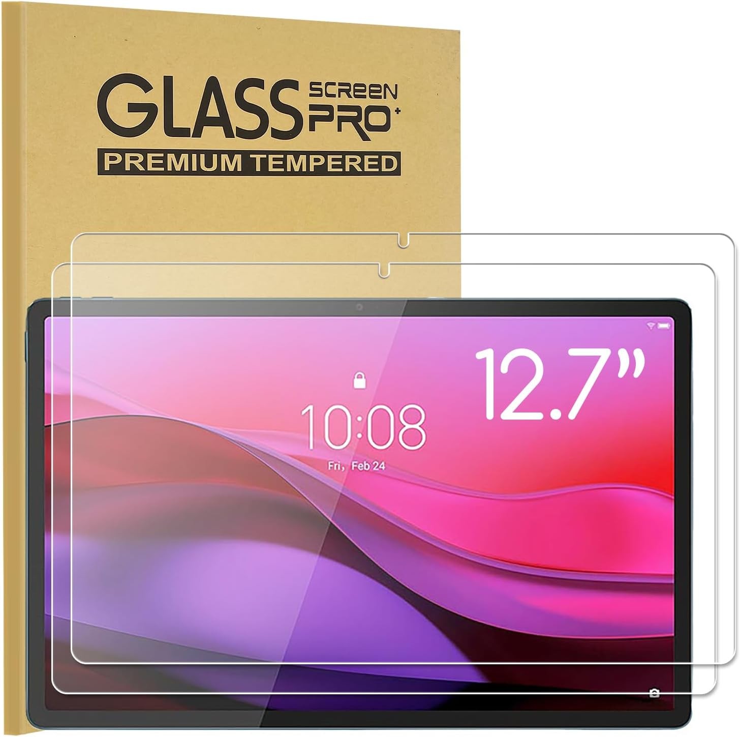 2-Pack Anti-Scratch Tempered Glass Screen Protectors for 12.7″ Lenovo Tablets