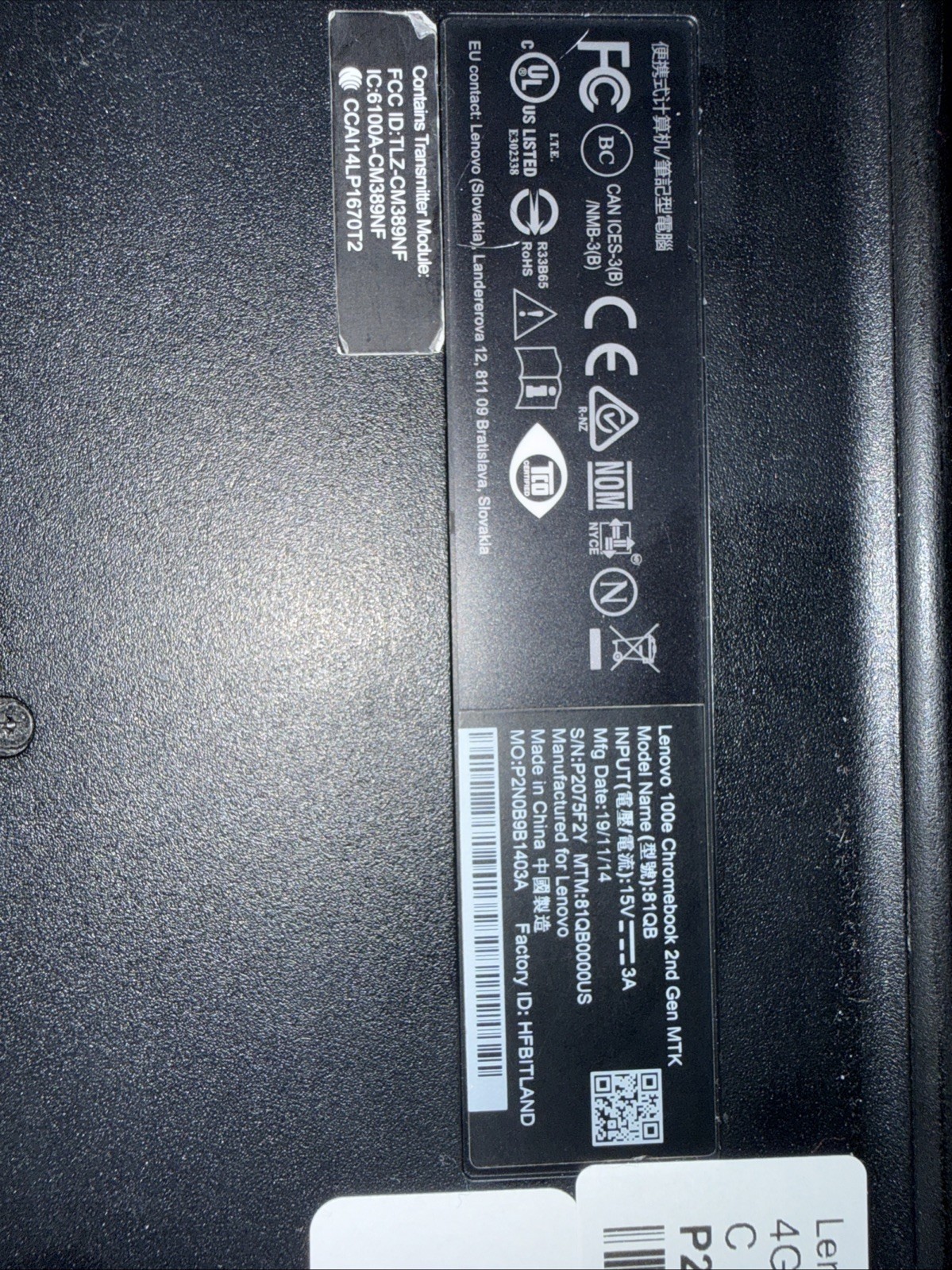 Lenovo 100e Chromebook 2nd Gen MTK 11.6″ 32GB Pre-owned Back To Factory Settings