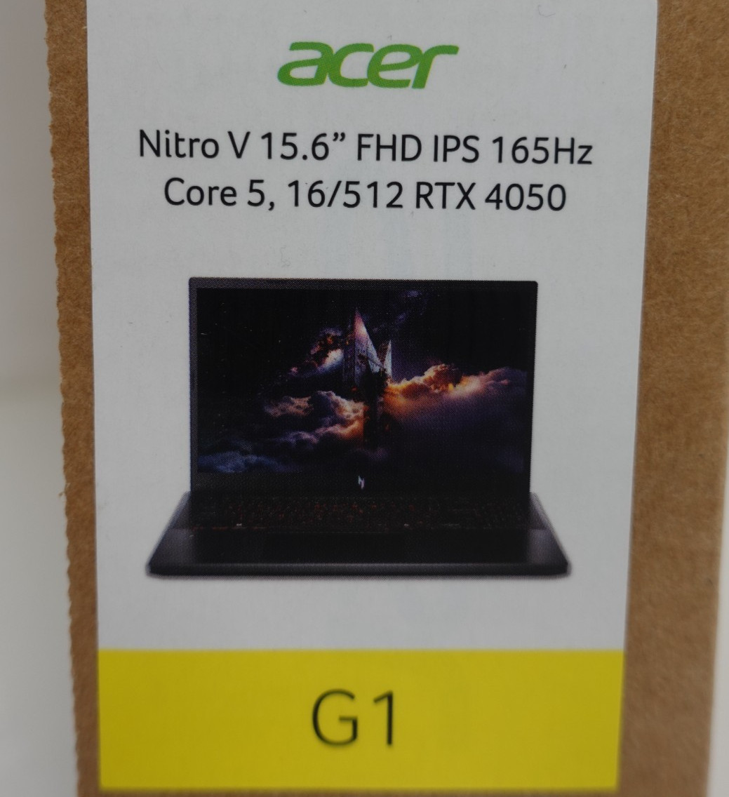 Acer Nitro V 15 Laptop ANV15-52-58P7 Intel Core 5, 16GB RAM, 512GB SSD