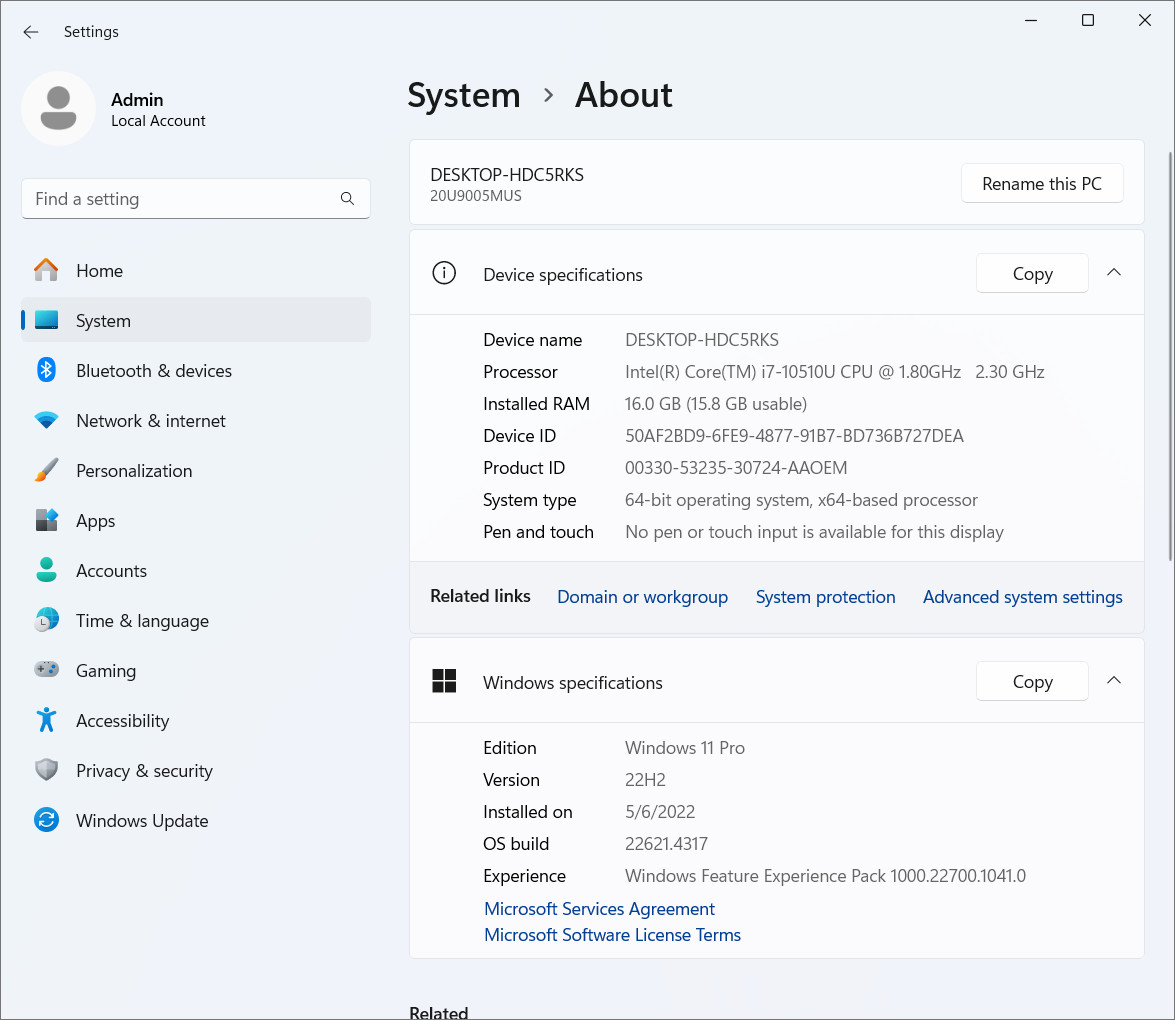 Lenovo ThinkPad X1 Carbon Gen 8 i7-10510U@1.80GHz 16GB RAM 1TB SSD Win 11 Pro
