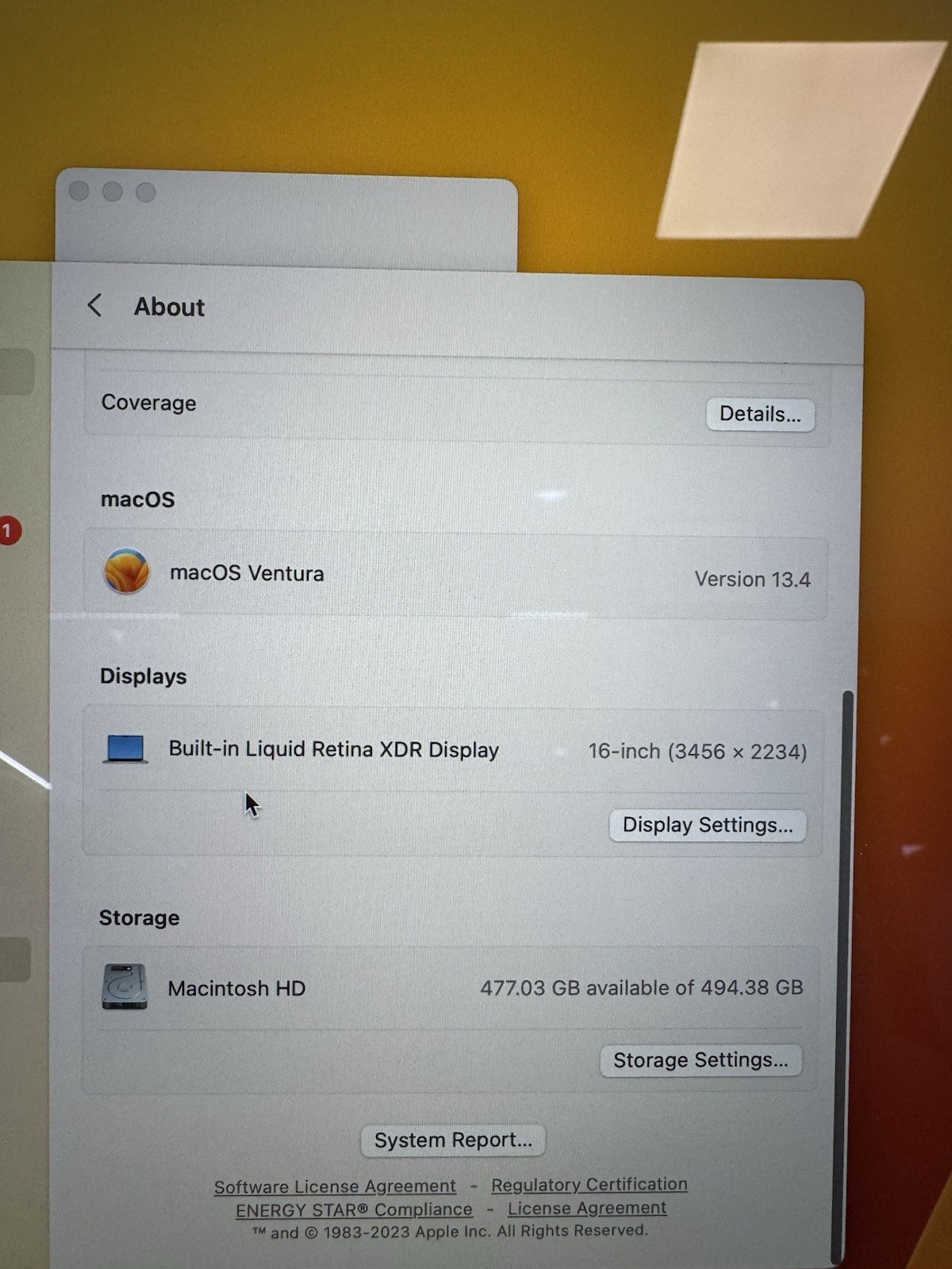 Apple MacBook Pro M2 Pro 16″ 16GB 512 GB Silver A2780 2 Cycle Counts! 100% Batt
