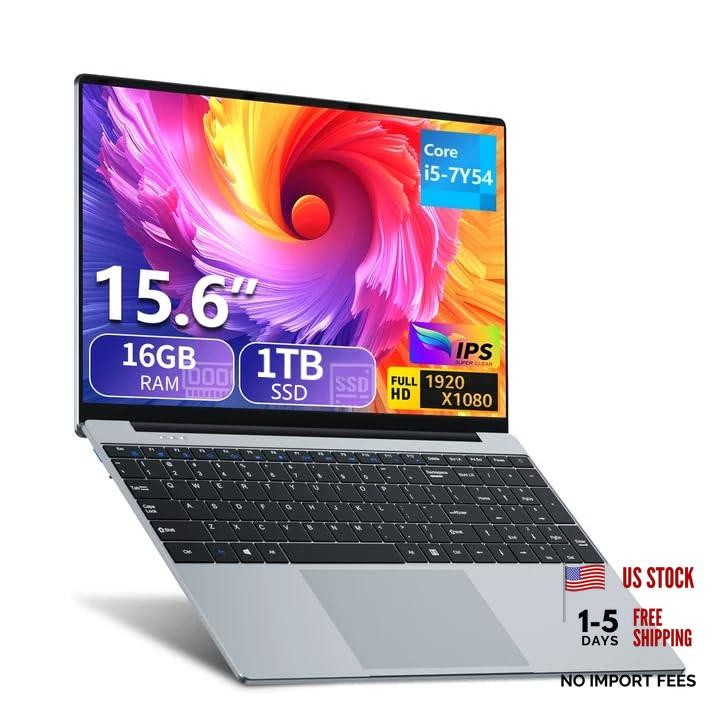 Laptop Computer 2026,15.6 inch Laptop Core i5-7Y54 Processor, Win 11 Pro